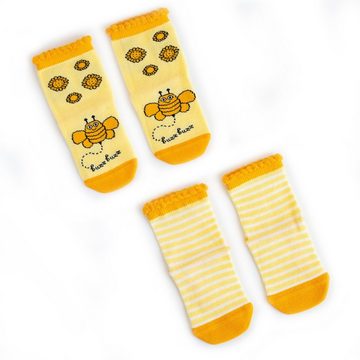 MILK&MOO Socken Milk&Moo Buzzy Bee and Chancin 2 Paar Babysocken, 12-24 Monate (1-Paar)