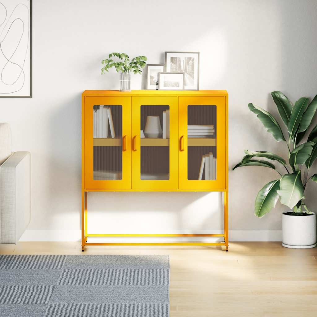 vidaXL Sideboard Sideboard Senfgelb 100,5x39x107 cm günstig online kaufen