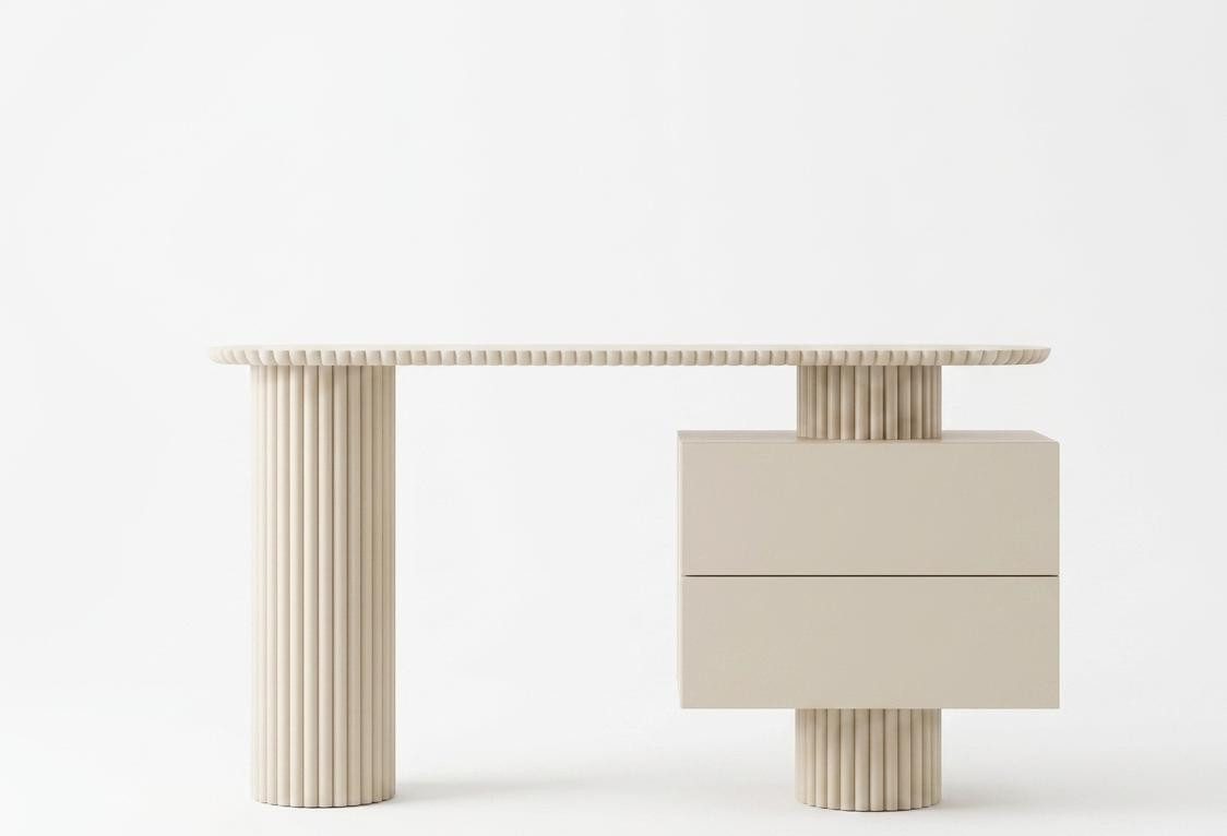 JVmoebel Schminktisch Schminktisch Spiegel praktisch schön geräumig beige modern neu, Made in Europa