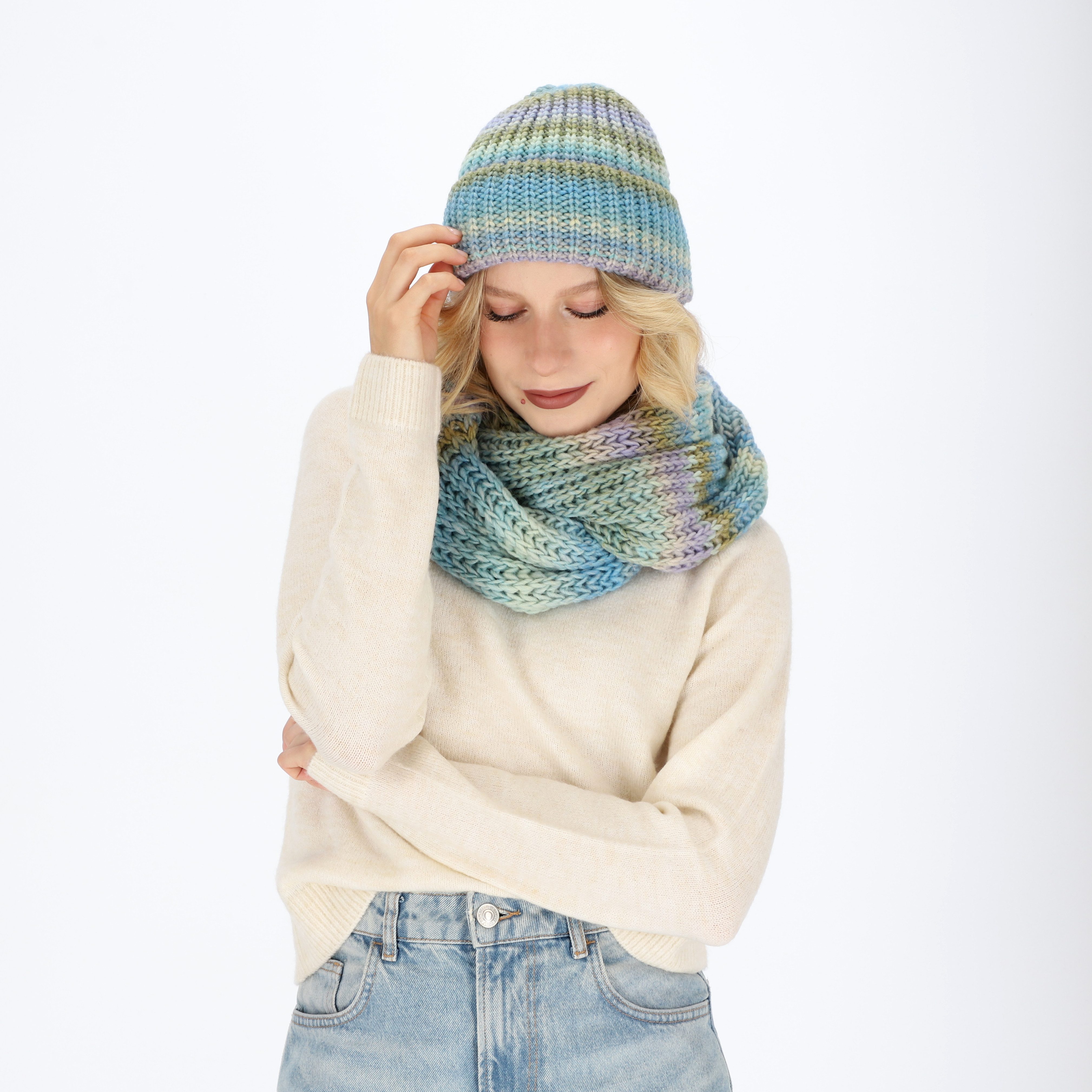 halsüberkopf Accessoires Strickschal Loopschal mit Farbverlauf, günstig online kaufen