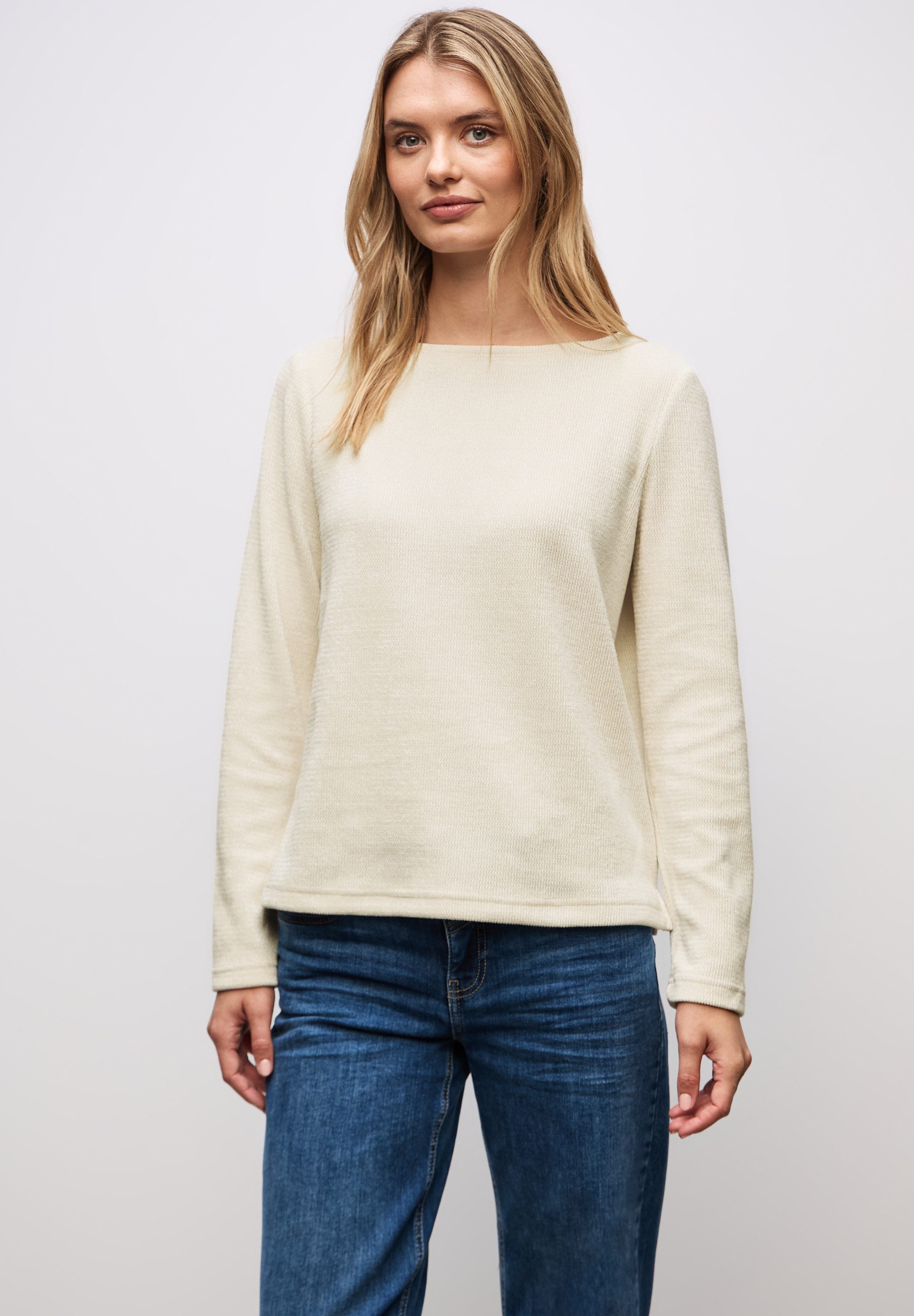 STREET ONE Langarmshirt mit U-Boot-Ausschnitt günstig online kaufen