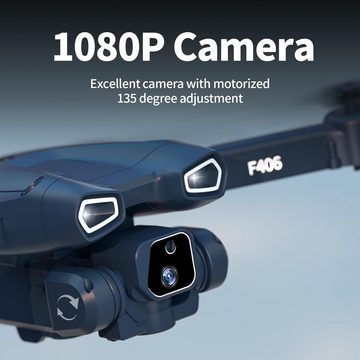 FAKJANK mit Kamera für Erwachsene FPV Video faltbare Drohne (1080P HD, mit Höhenhaltung und Headless Modus für Anfänger 2 Modulare Batterien)