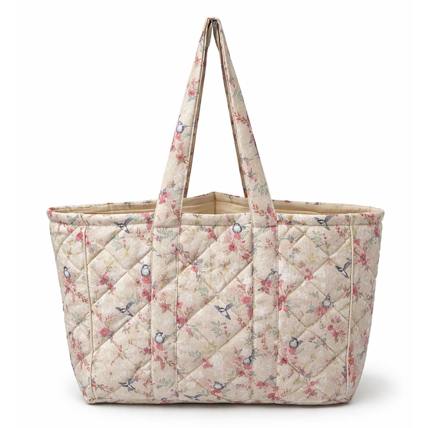 Tragetasche Shopper mit Vogel und Blumenprint