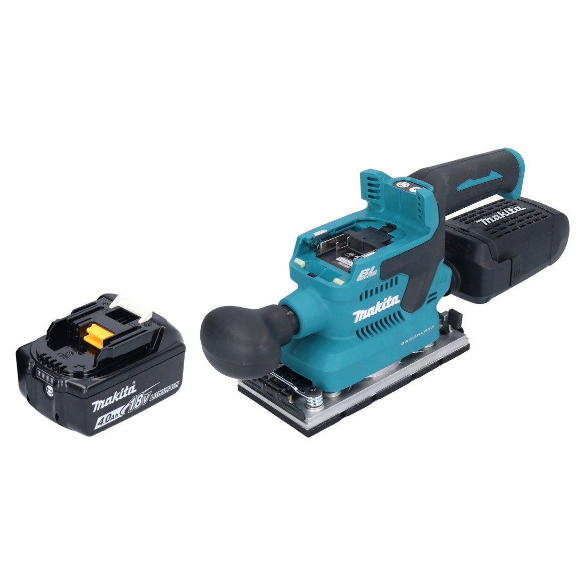Thumbnail - Makita Exzenterschleifer DBO 382 M1 Akku Schwingschleifer 18 V 93 x 185 mm + 1x Akku 4,0 Ah