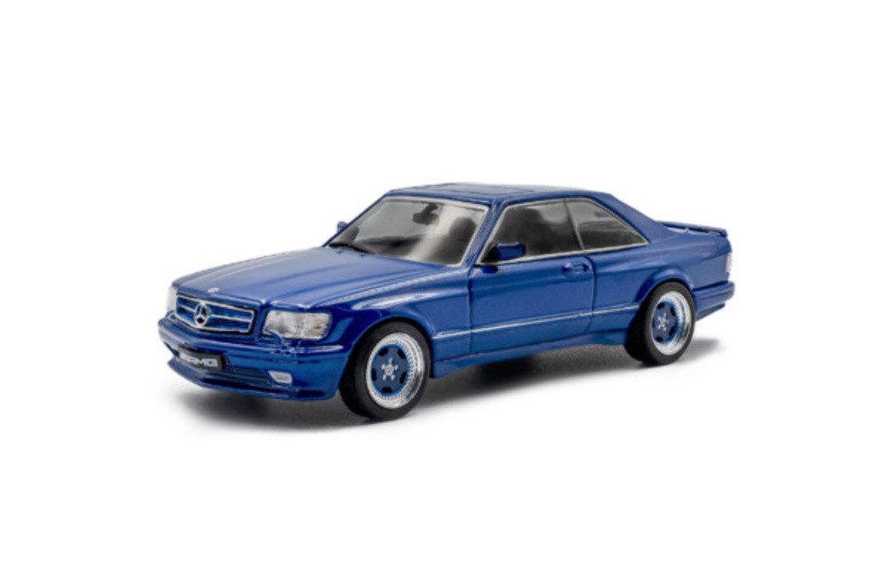 Solido Modellauto Mercedes 560 SEC AMG W126 Widebody 1990 blau metallic, Maßstab 1:43