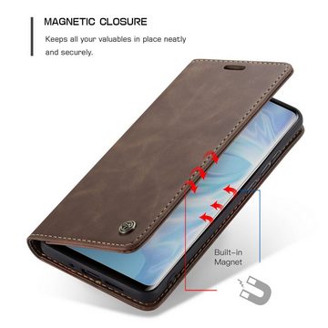 König Design Handyhülle Huawei P30, Schutzhülle Schutztasche Case Cover Etuis Wallet Klapptasche Bookstyle