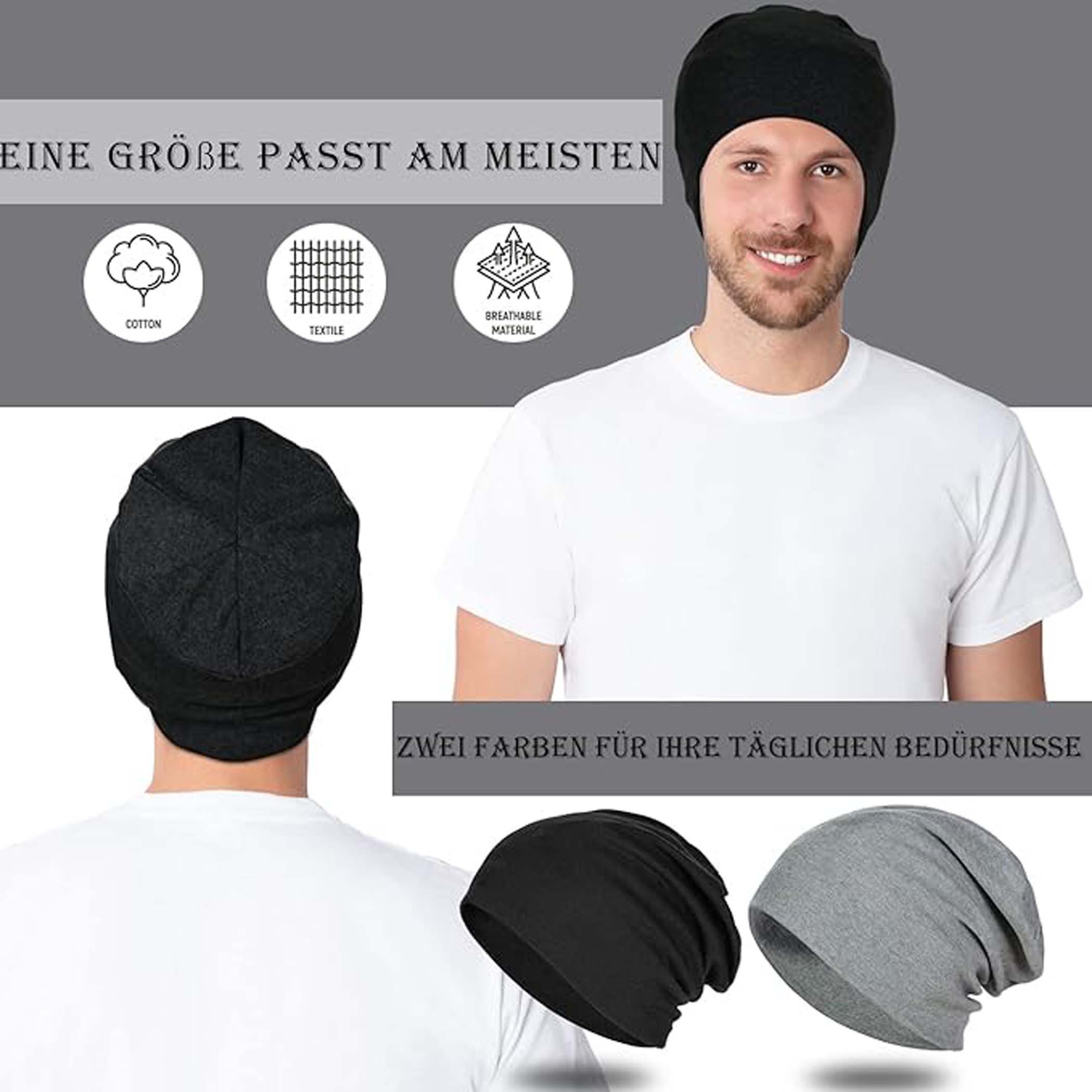 Bextsrack Beanie leichte Mütze für alle Jahreszeiten geeignet (2-St)