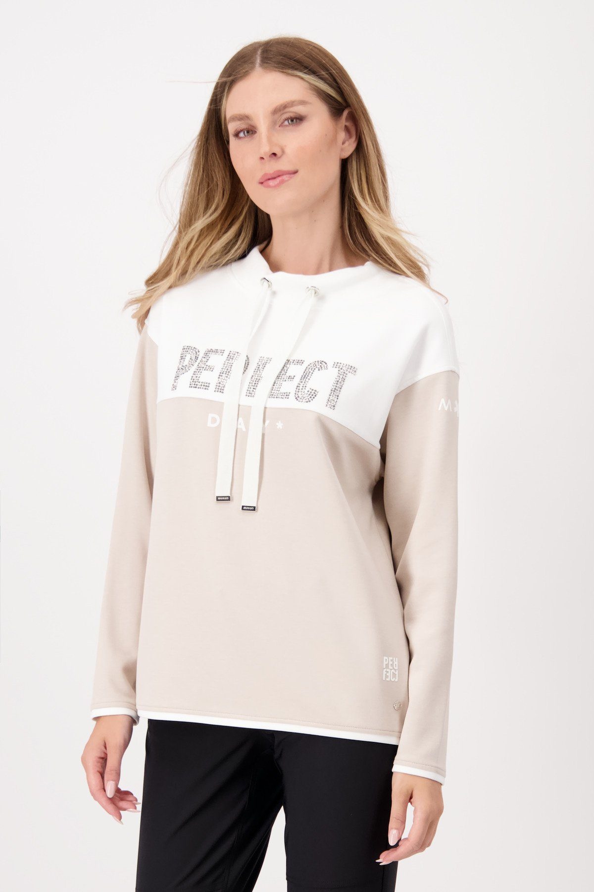 Sweatshirt off-white Kapuzensweatshirt Colourblocking Monari