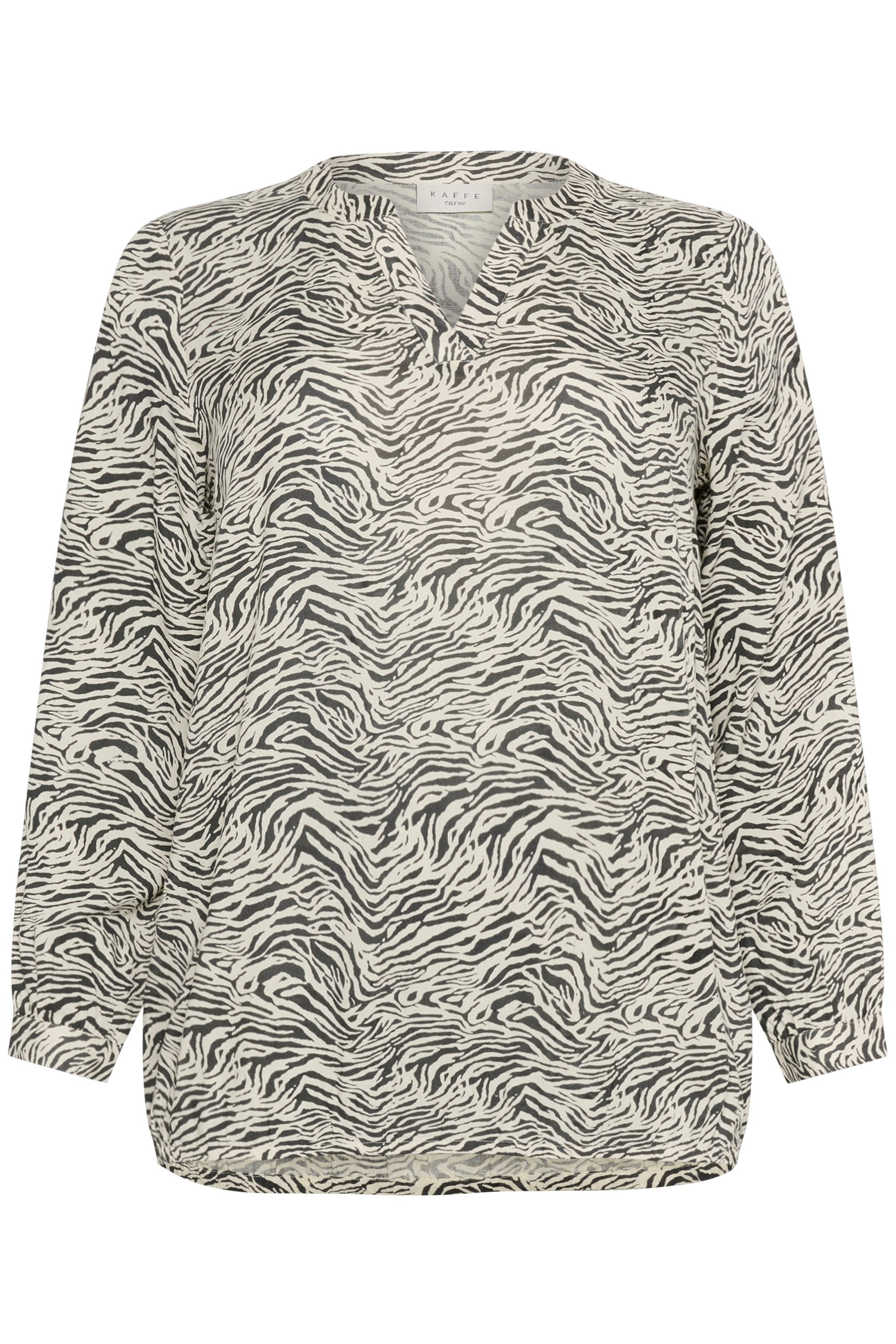 KAFFE Curve Langarmbluse Langarm-Bluse KCdiana Große günstig online kaufen