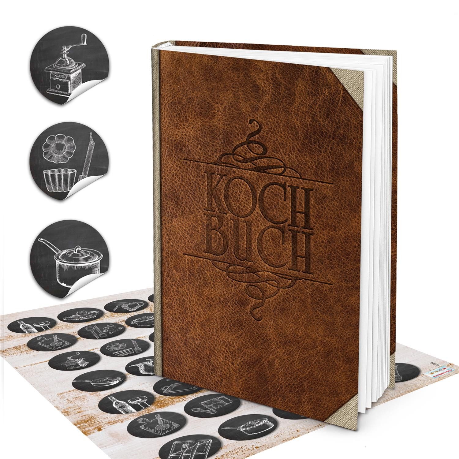 Logbuch-Verlag Dekofigur Rezeptbuch Geschenk-Set DIN A4 günstig online kaufen