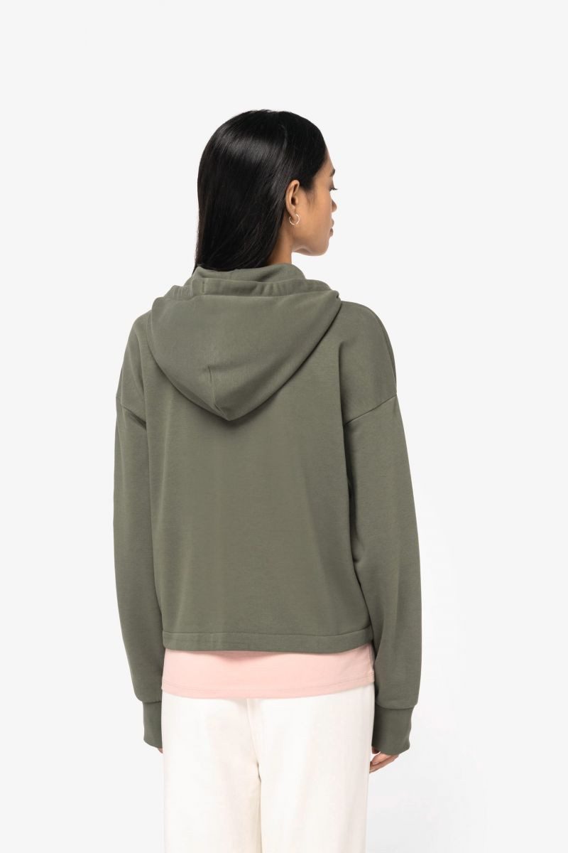 Native Spirit Kapuzensweatjacke Umweltfreundliches Damen-Kapuzensweatshirt aus French Terry