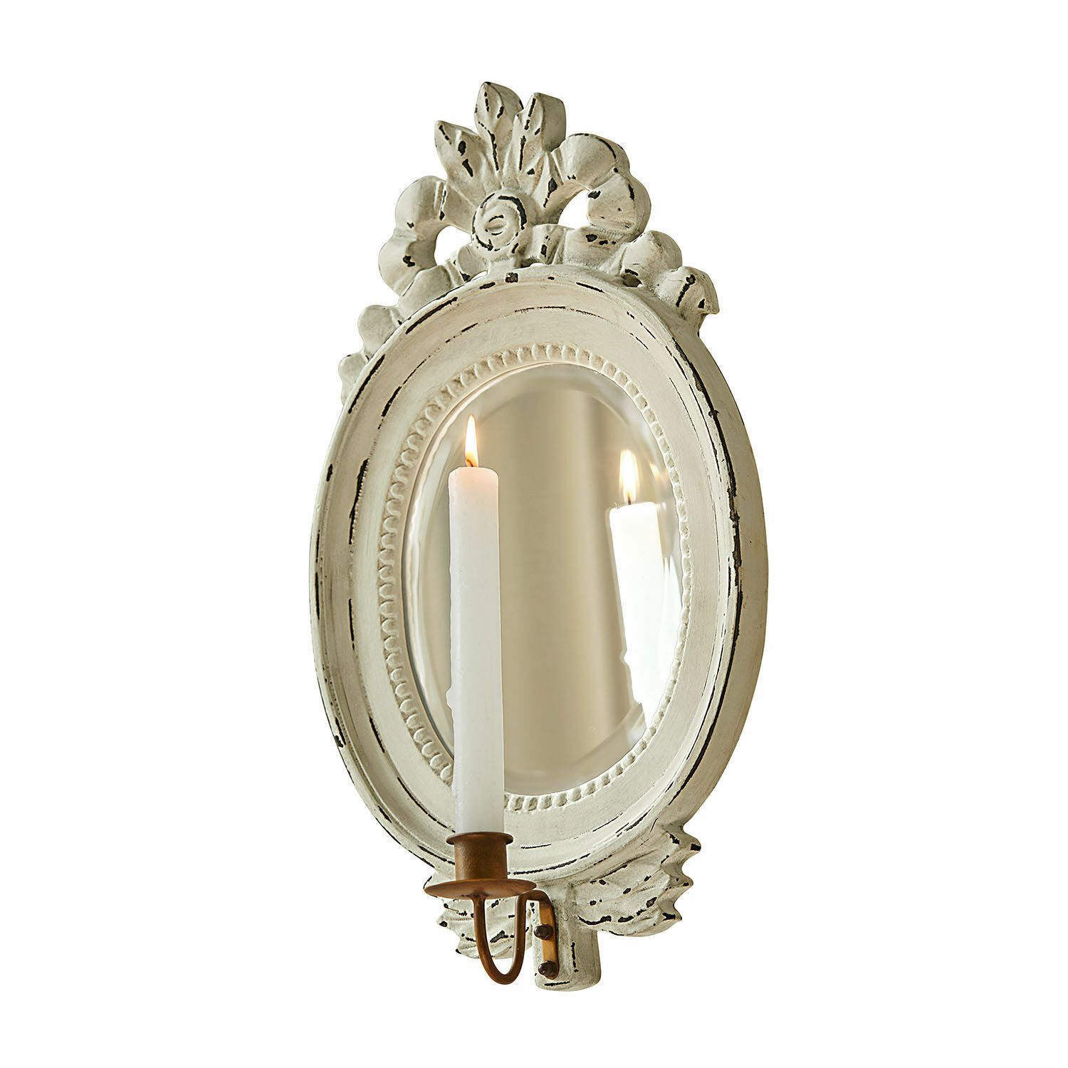 Mirabeau Kerzenständer Wandkerzenhalter Vallombre antikweiß günstig online kaufen