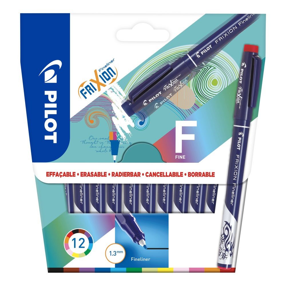 Pilot Pen Fineliner Frixion 12er-Set, (12-tlg), radierbar