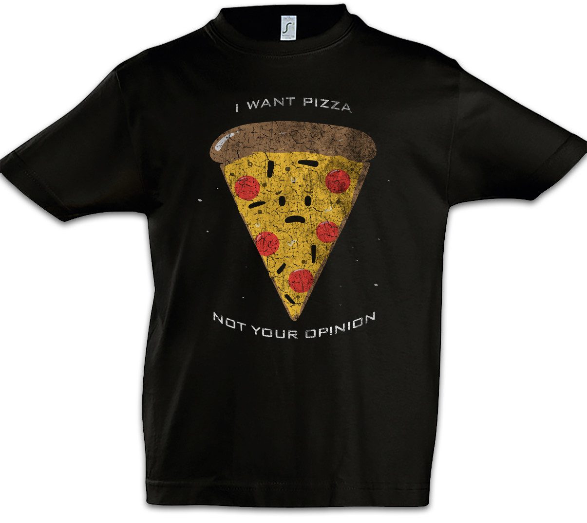 Print-Shirt I Want Pizza Kinder T-Shirt Viral Maker Bäcker Hawaii Pizzeria Love