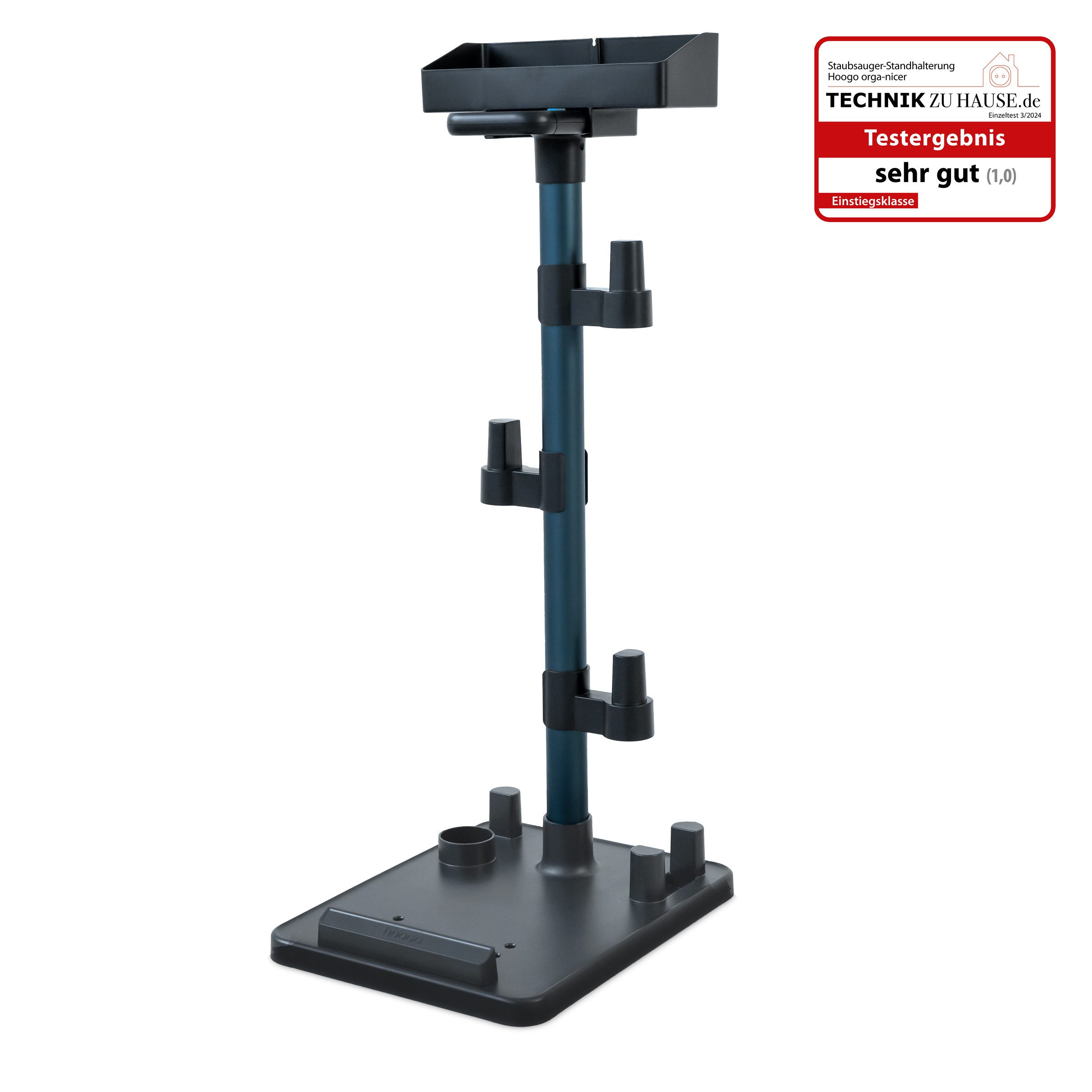 hoogo Standfuß ST007 orga-nicer Stielstaubsauger (42-46mm, Universal-Standhalterung), Kompatibel mit handelsüblichen Stielsaugern 42-46mm Durchmesser