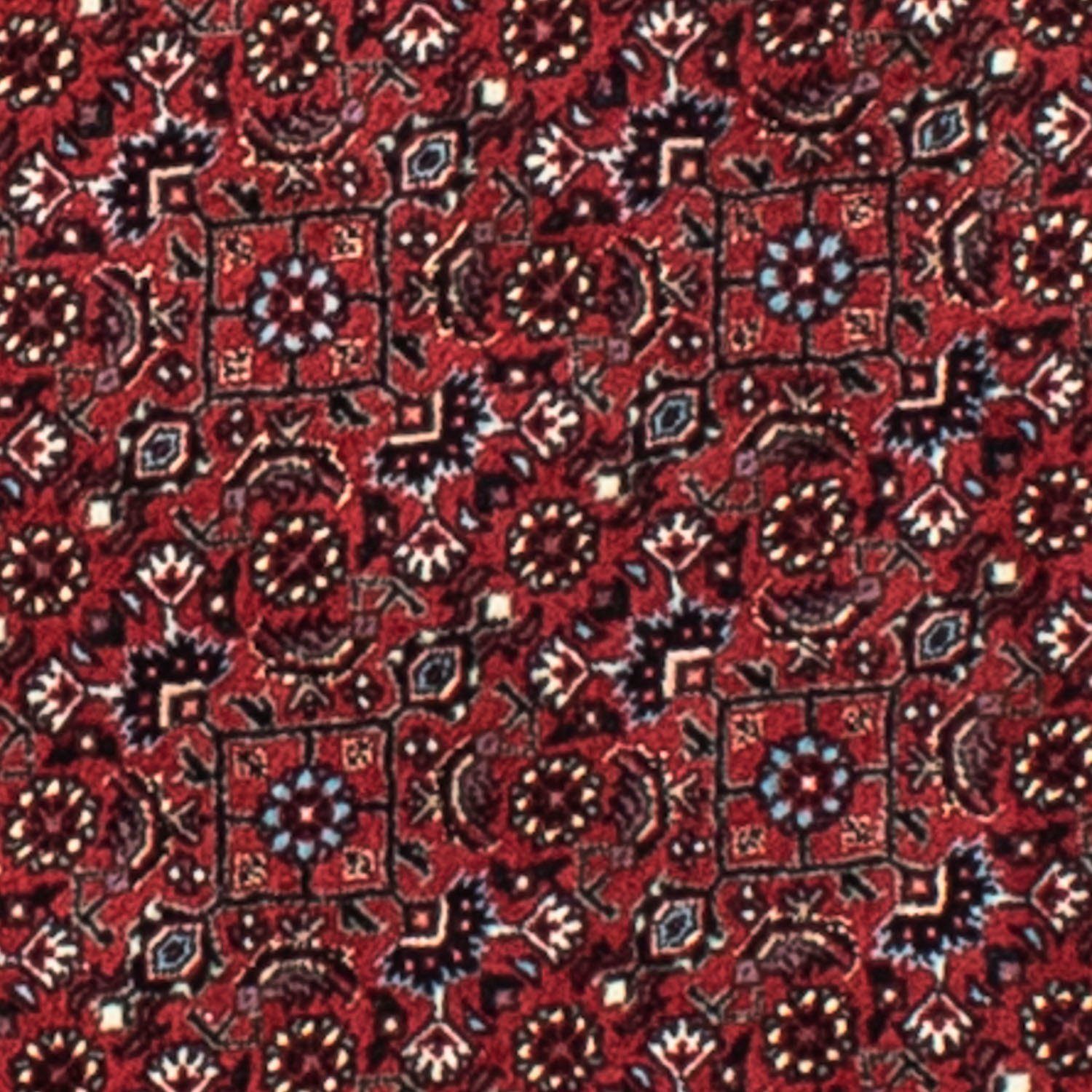 Orientteppich Perser - Bidjar Handgeknüpft, 105 x rund, mit morgenland, 15 105 cm Höhe: dunkelrot, - Einzelstück rund Wohnzimmer, mm, - Zertifikat