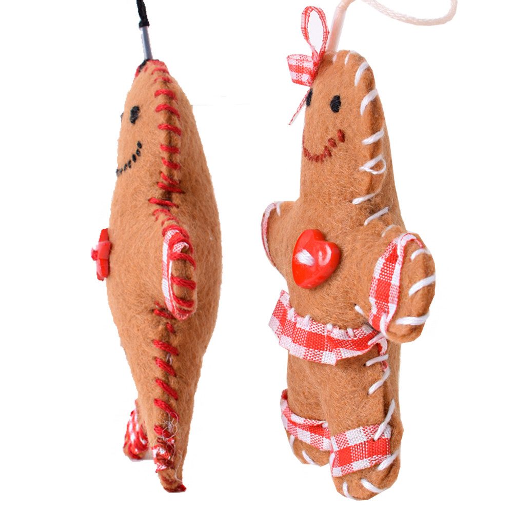 TE-DecoArt Dekofigur 6 Stück DIY Lebkuchenmännchen Nähset Filz Bastelset (3 St., einzeln verpackt), Kinder Bastelset – Bild 3 von 5