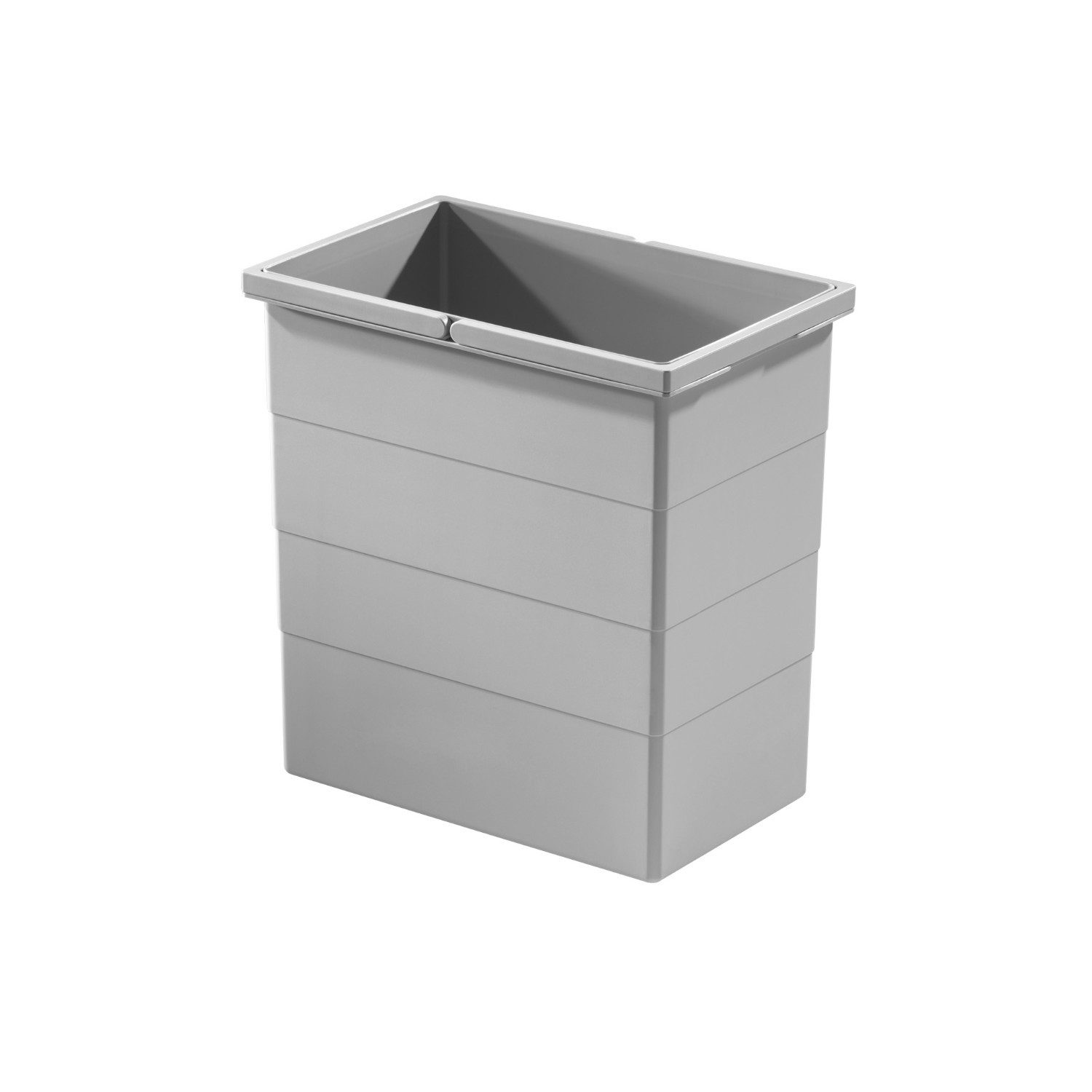 Hailo Einbaumülleimer Hailo Inneneimer 1076129 hellgrau 24 Liter 350 x 226 x 350 mm 2 Henkel