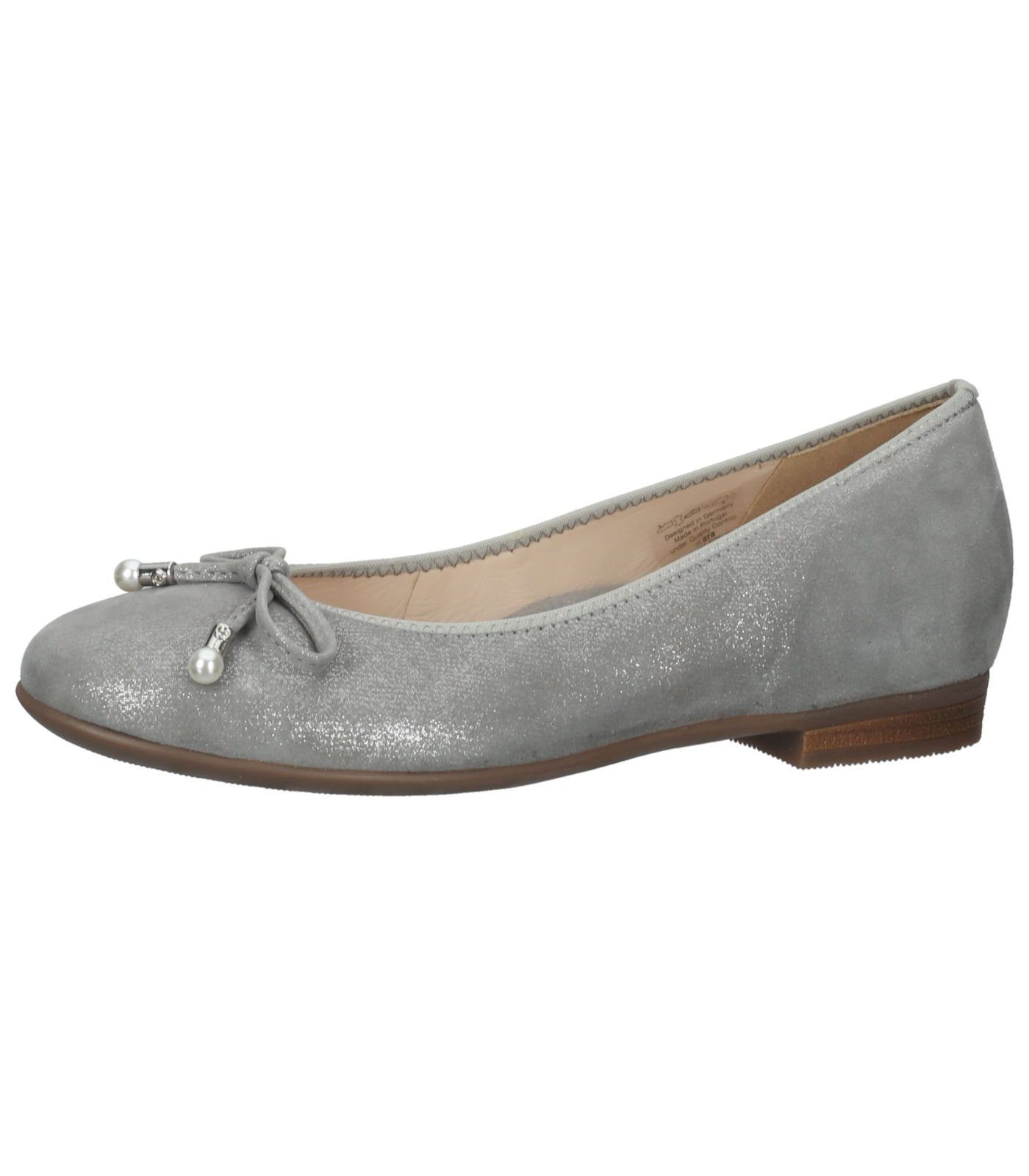 Ara Ballerinas Leder Ballerina Hellgrau | Ballerinas