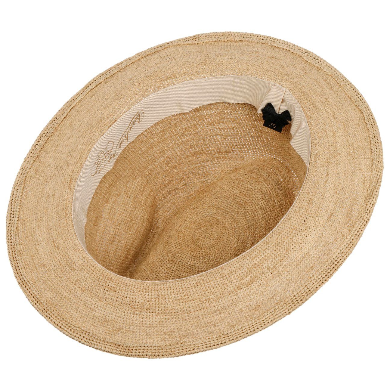 Borsalino Sonnenhut (1-St) Strohhut mit Ripsband, Made in Italy