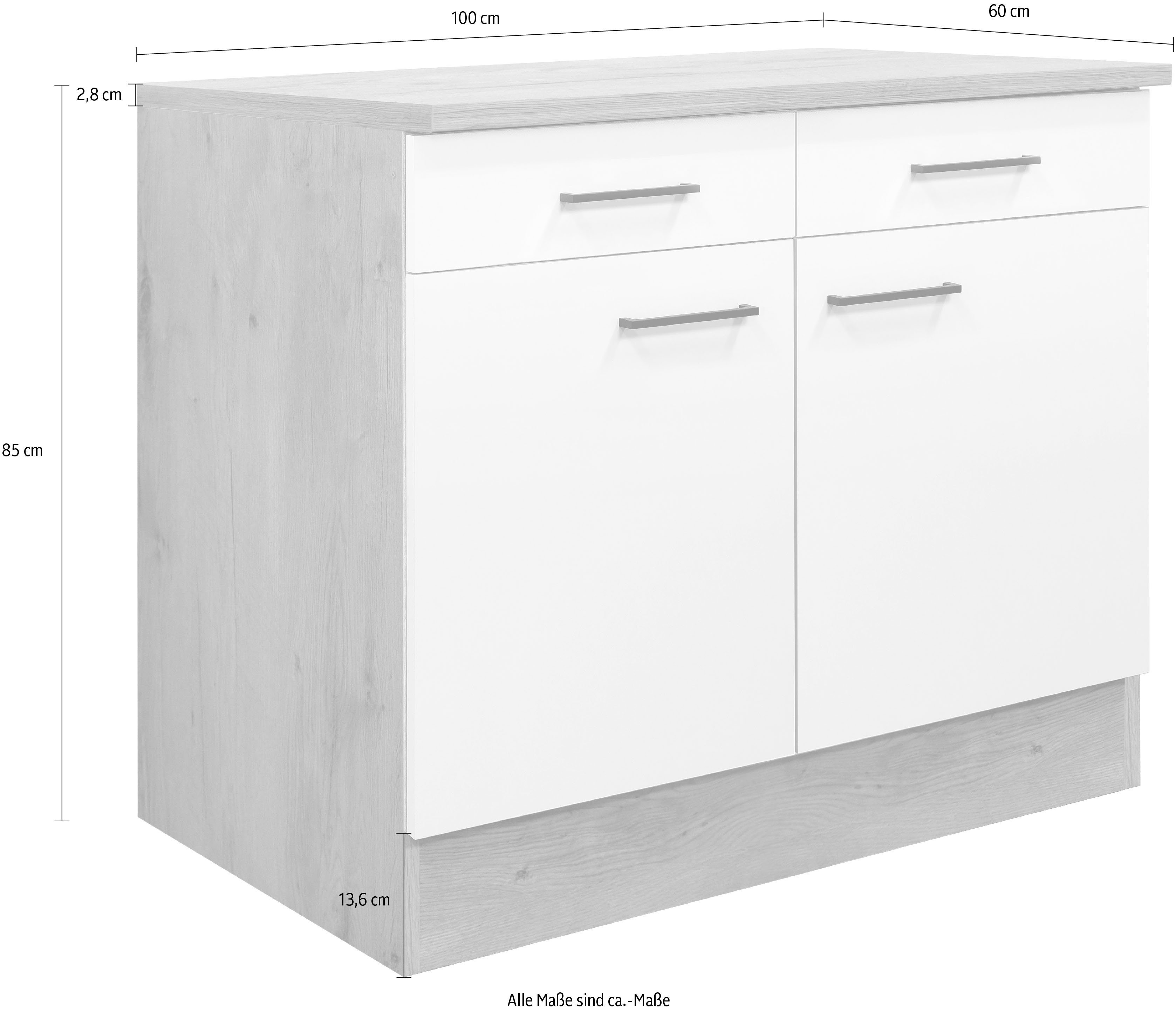 Flex-Well Unterschrank Morena (B x H x T) 100 x 85 x 60 cm, für viel Stauraum – Bild 3 von 5