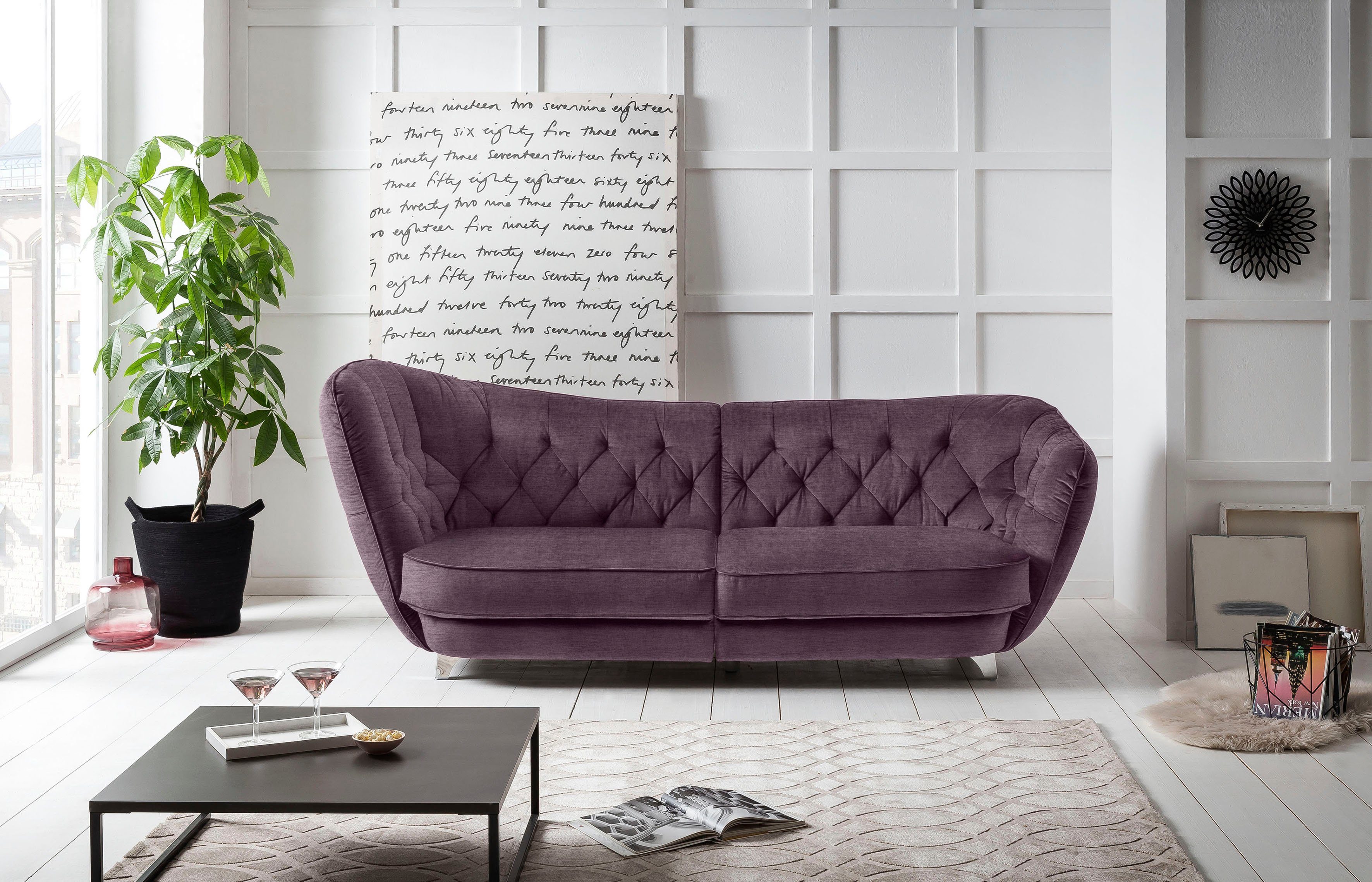 Home affaire Big-Sofa Retro, stylischer Hochlehner