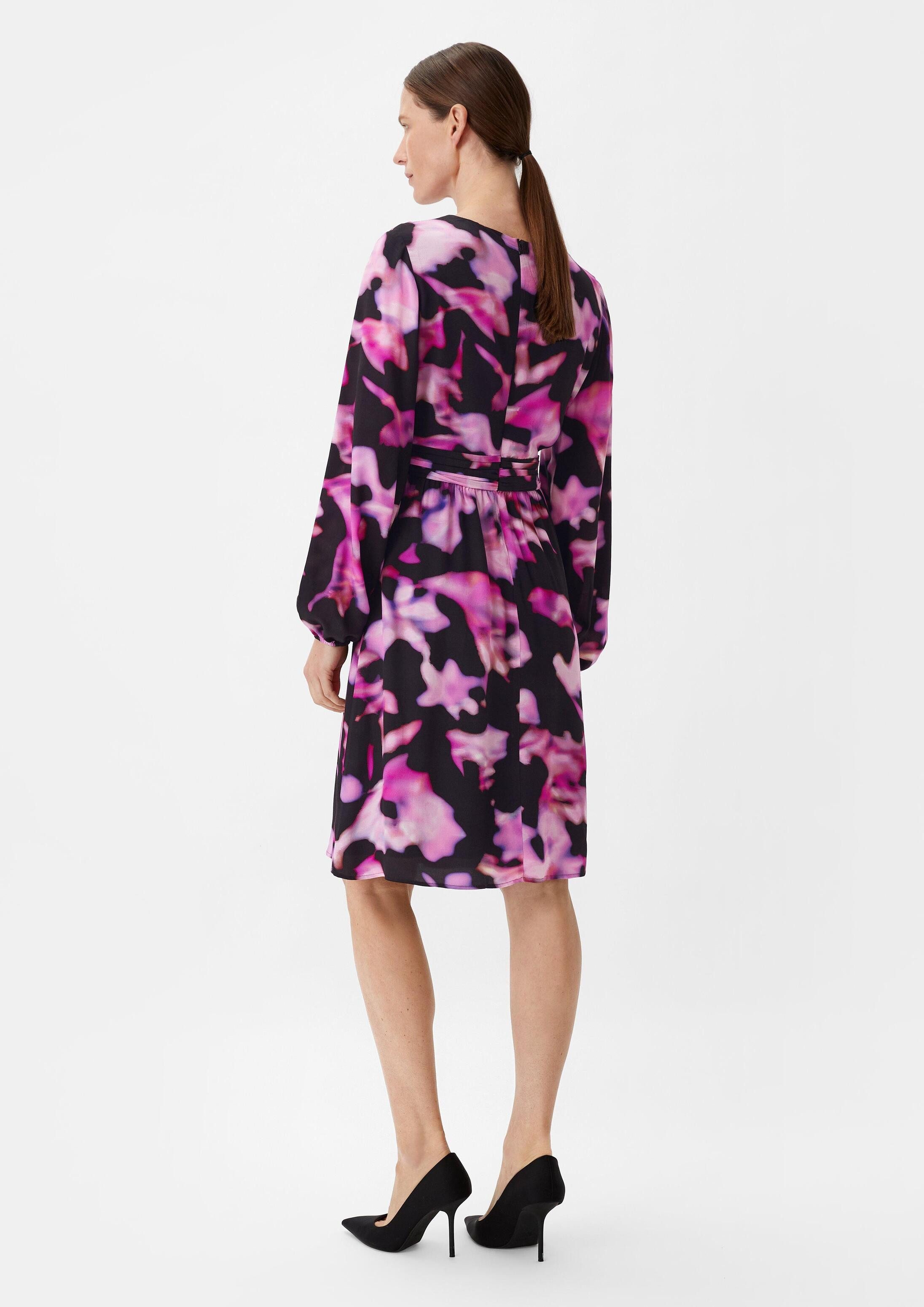 comma Minikleid Kleid Kurzes Kleid mit Allovermuster