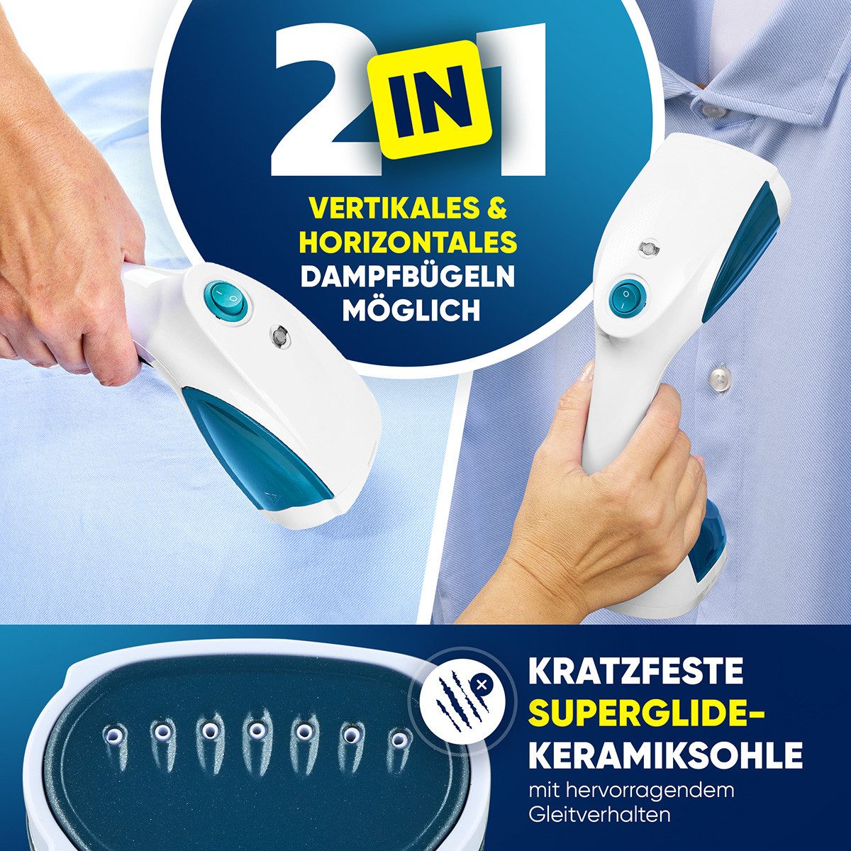CLATRONIC Dampfbürste DB 3717, schnell einsatzbereit, 20 min. Betriebszeit