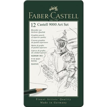 Faber-Castell Zeichenkohle Faber-Castell Castell 9000 Bleistift - 12er Art Set