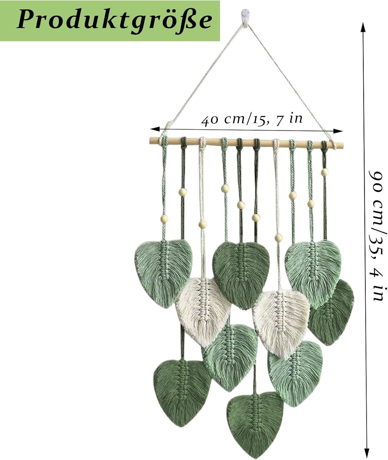 Agger Hängedekoration 40 × 90 cm Wandbehang im Boho-Stil, Makramee – Bild 2 von 5