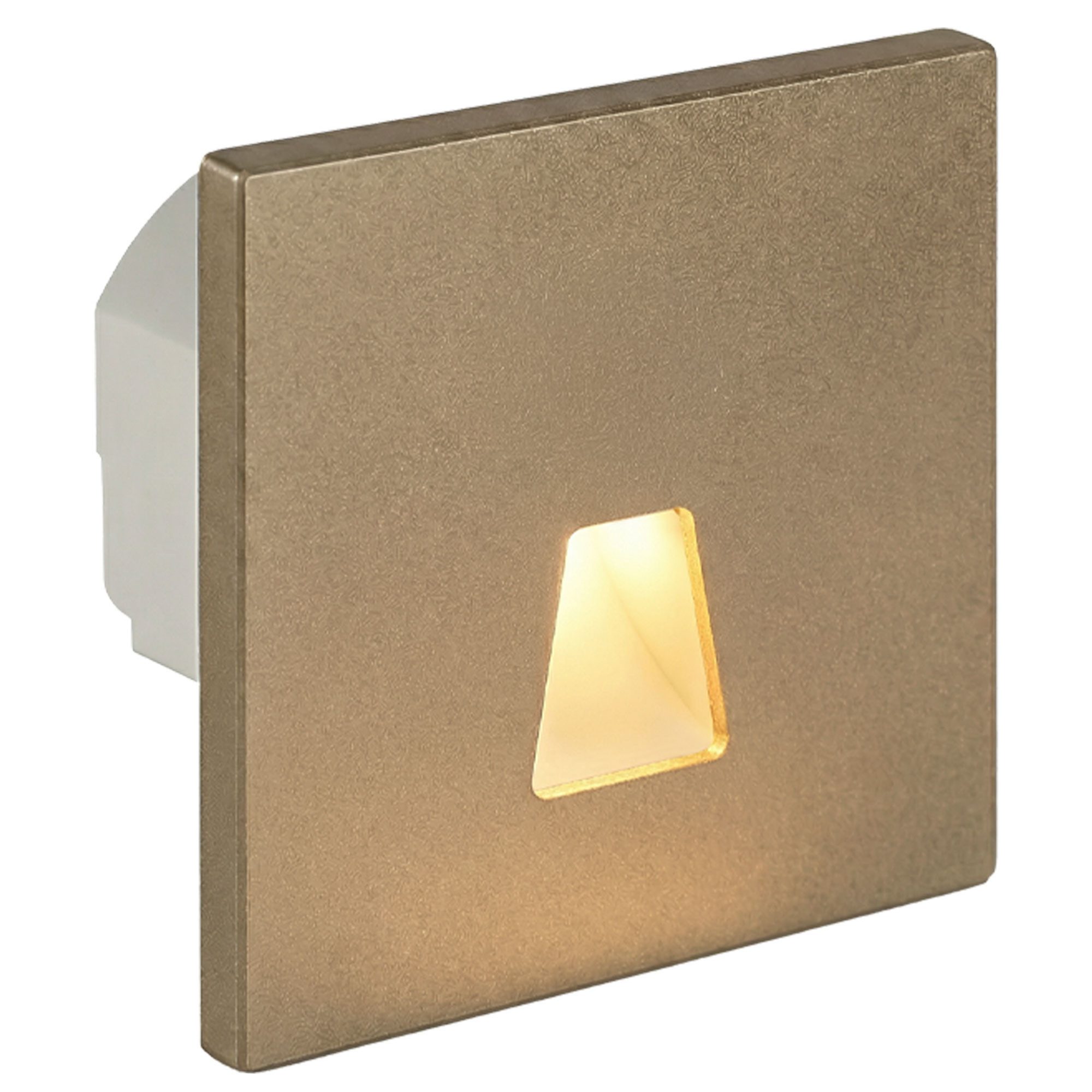 Maxkomfort LED Einbauleuchte - Treppenbeleuchtung Modular mit/ohne Bewegungsmelder - Stufenlicht, ohne Bewegungsmelder, LED fest integriert, 3 Lichtfarben einstellbar - Wandeinbauleuchte Treppe Innen Rund/Eckig