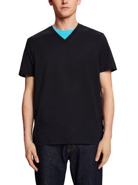 Esprit Collection T-Shirt T-Shirt mit V-Ausschnitt aus Pima-Baumwolle (1-tlg)