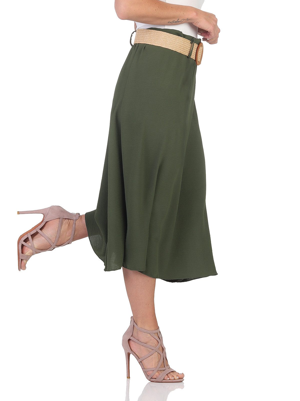 simaranda Sommerrock Damen Rock 2602 34-38 Olive