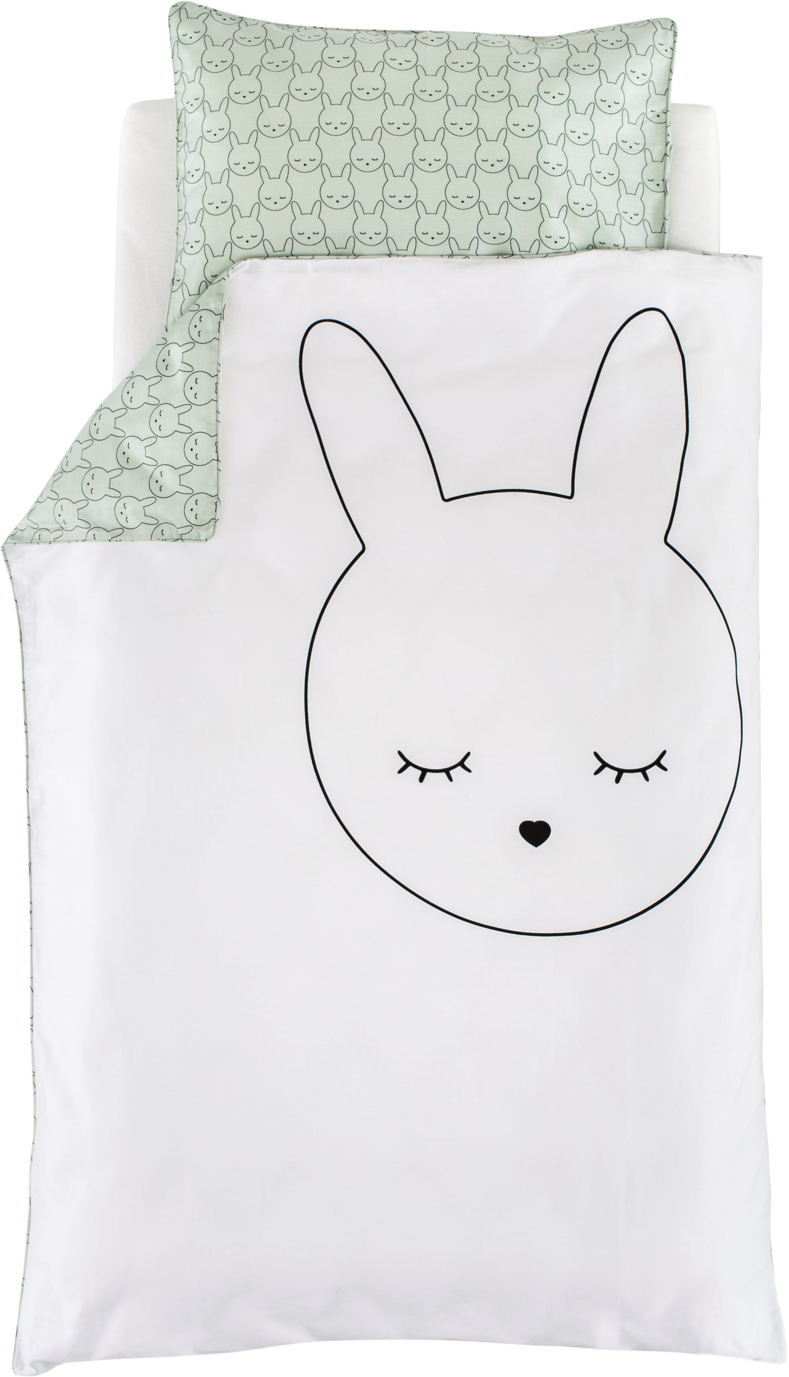 Träumeland Babybettwäsche kuschelweiche Bettwäsche Kuschelhase, Jersey, 2 teilig