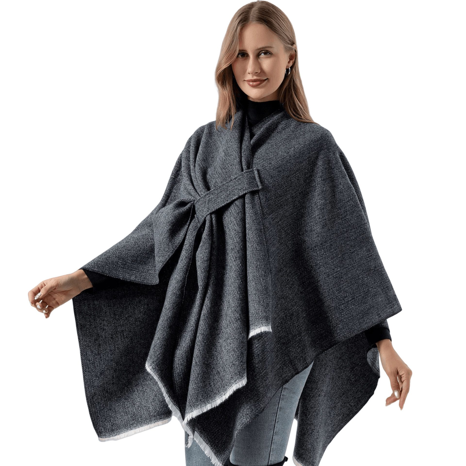 ibettertec Strickponcho Damen warmer Schal, Winterschal günstig online kaufen
