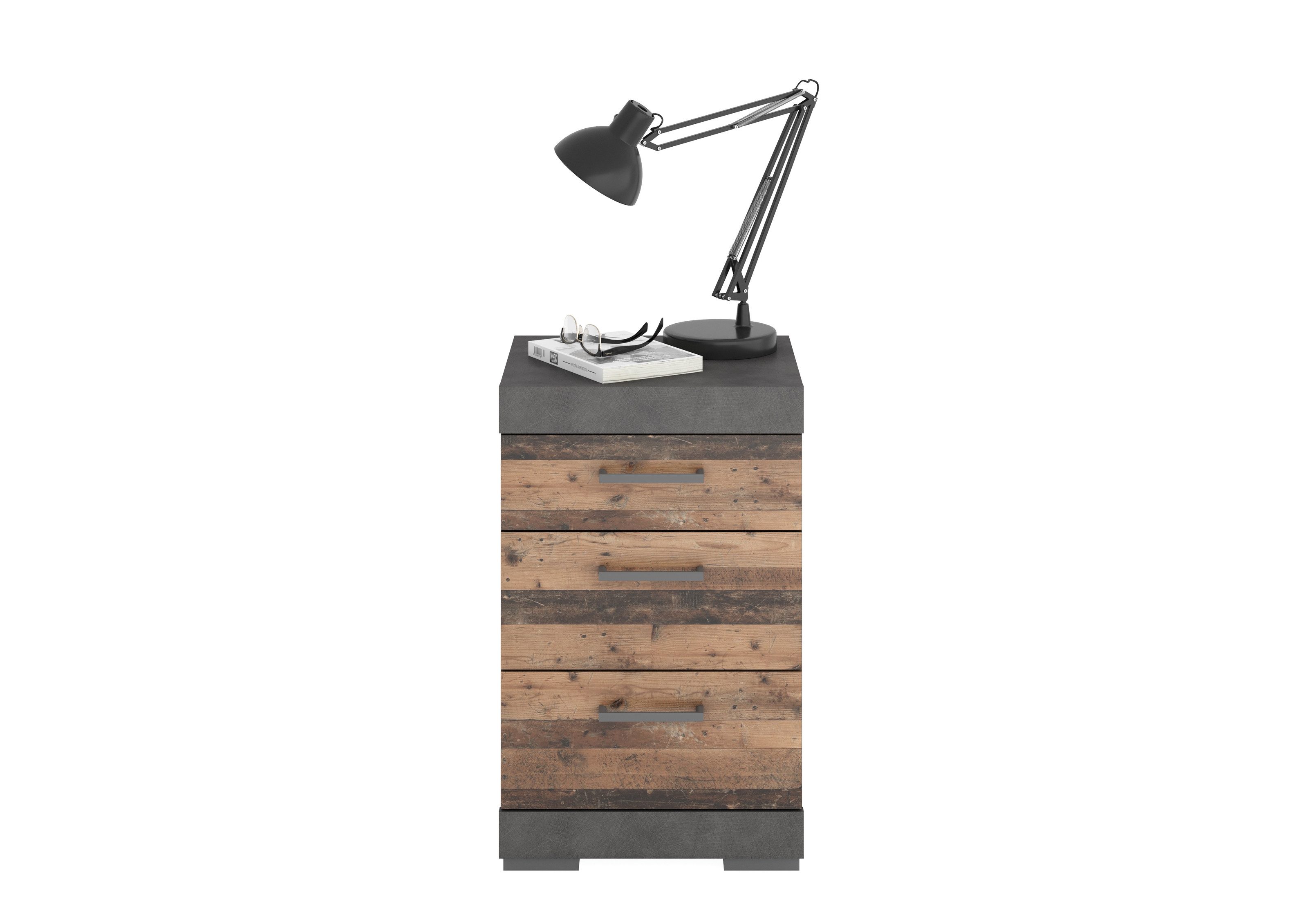 FMD Möbel Nachtkonsole in Matera-Old Style dunkel - 40,2x64,2x35,2cm (BxHxT günstig online kaufen