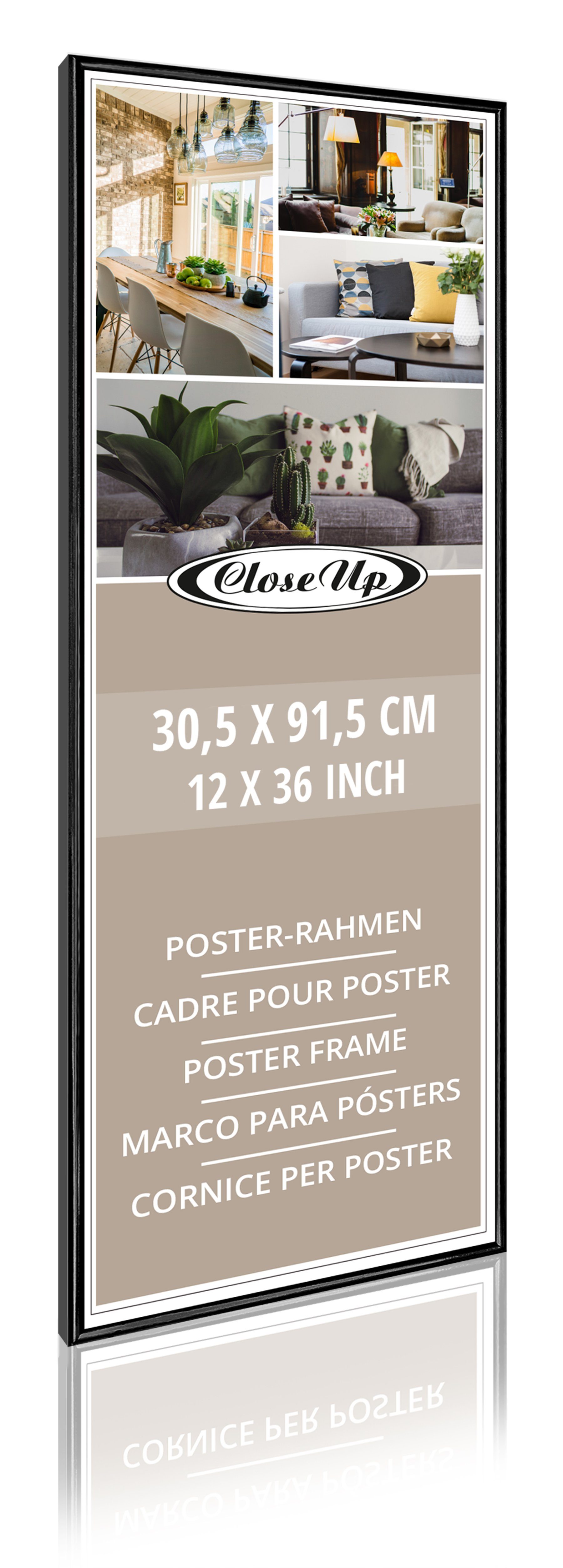 Close Up Bilderrahmen Posterrahmen 30,5 x 91,5 cm schwarz günstig online kaufen