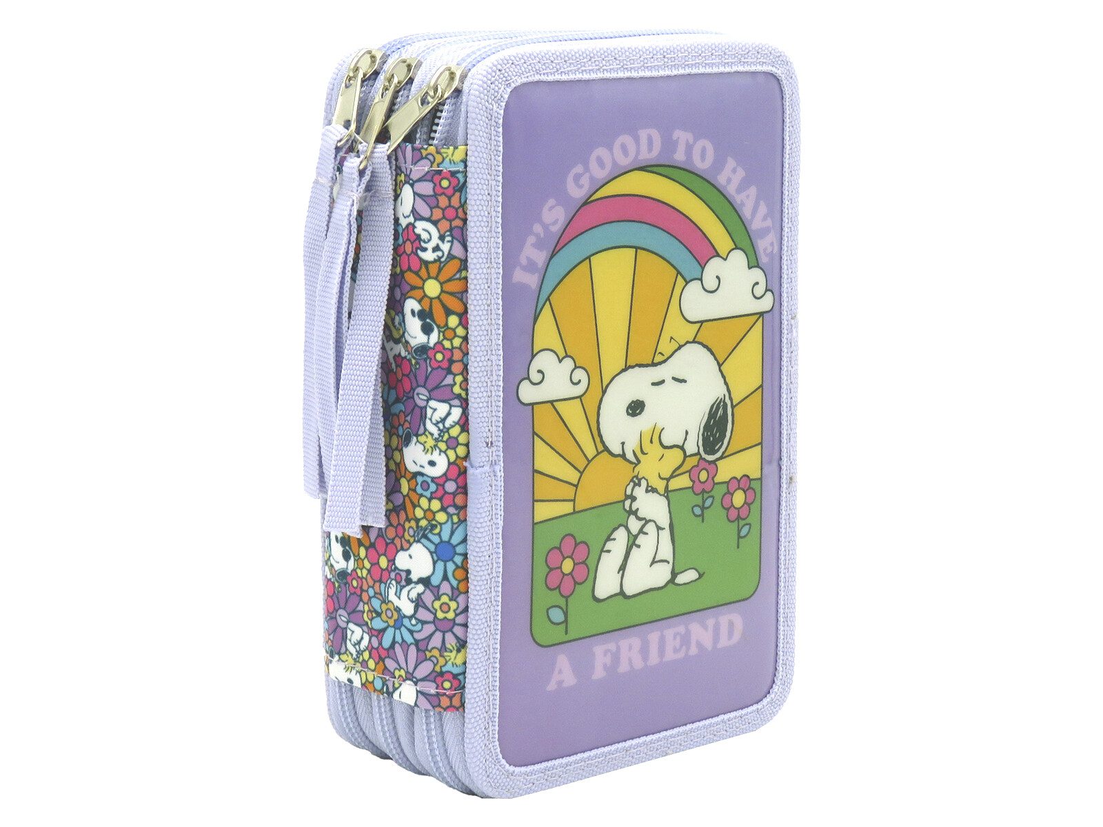 Snoopy Federmäppchen 3 Etagen 39 teilig Schüleretui mit Buntstiften Schulzubehör, (Spar-Set, 39-tlg)
