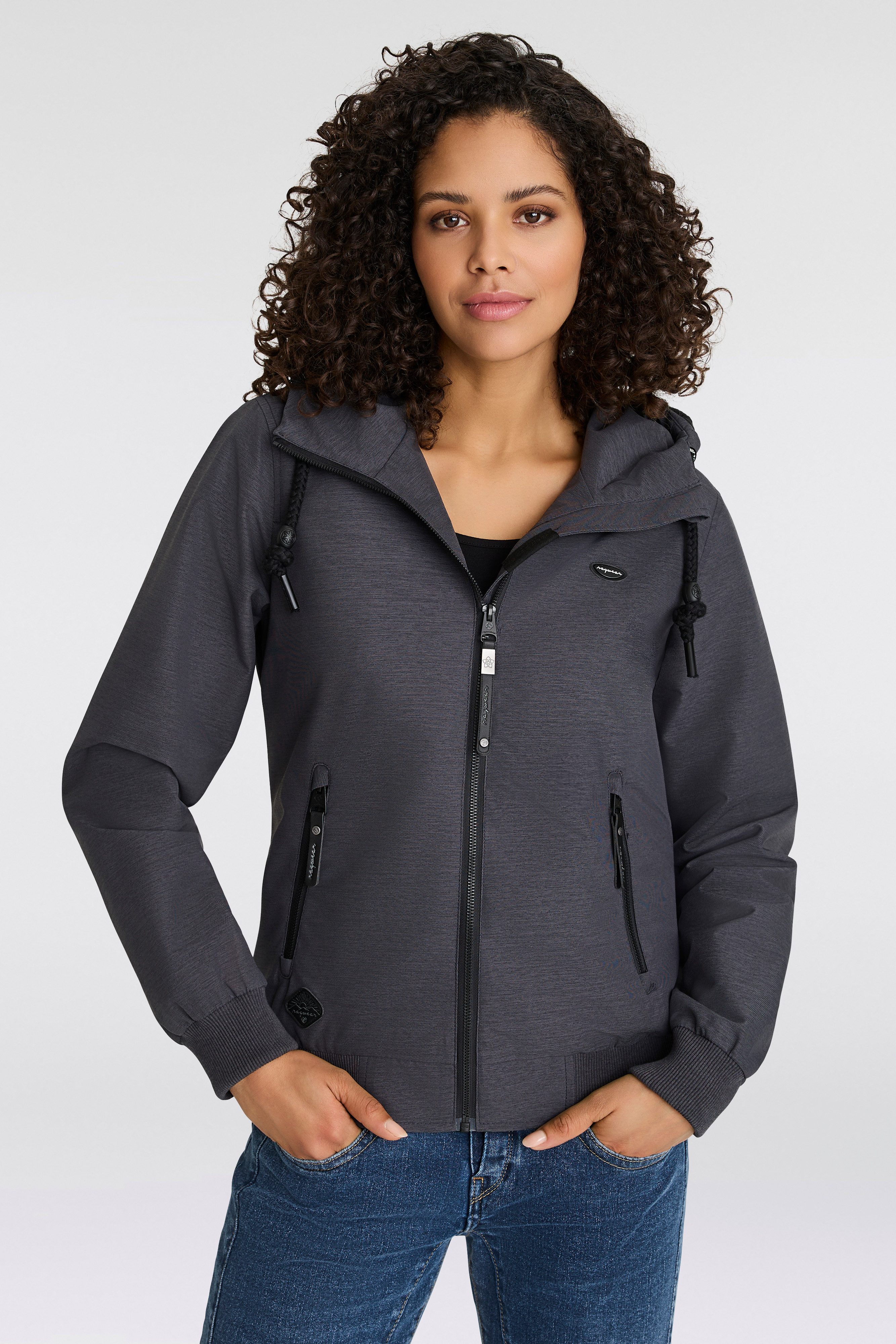 Ragwear Funktionsjacke NUGGIE OMBRE O Übergangsjacke aus wasserabweisendem Material