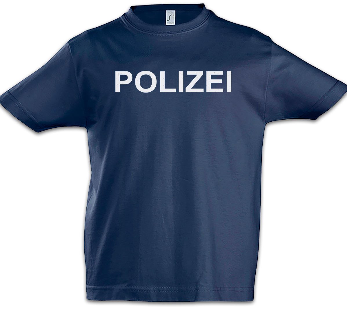 Urban Backwoods Print-Shirt Polizei Kinder T-Shirt Party Spaß Kostüm Fasching Karneval (1-tlg) Verkleidung Fastnacht Fassenacht Faschings-Shirt Helau