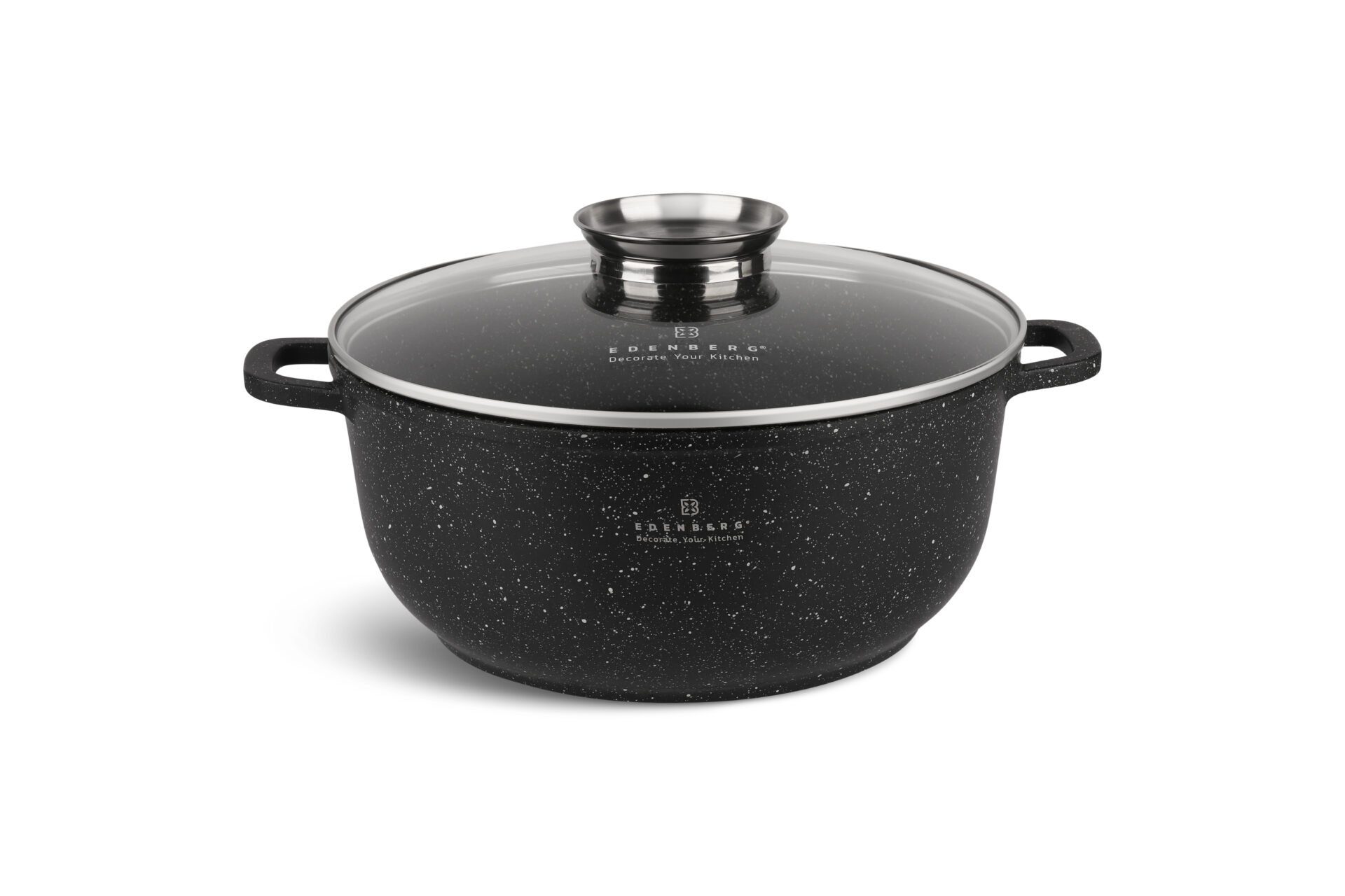 Edenberg Topf-Set Schöne klassische schwarze Töpfe in verschiedenen Größen, Aluminiumguss, Aluminium, Keramik (6,8L/4,5L/3,2L/2,3L/2,3L/1,3L, 12-tlg., Zeitloses – Bild 4 von 5