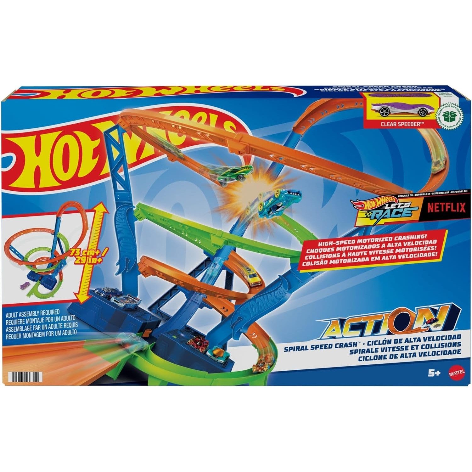 Hot Wheels Autorennbahn HJT51 - Action Crash-Spirale Autorennbahn Іграшкиauto