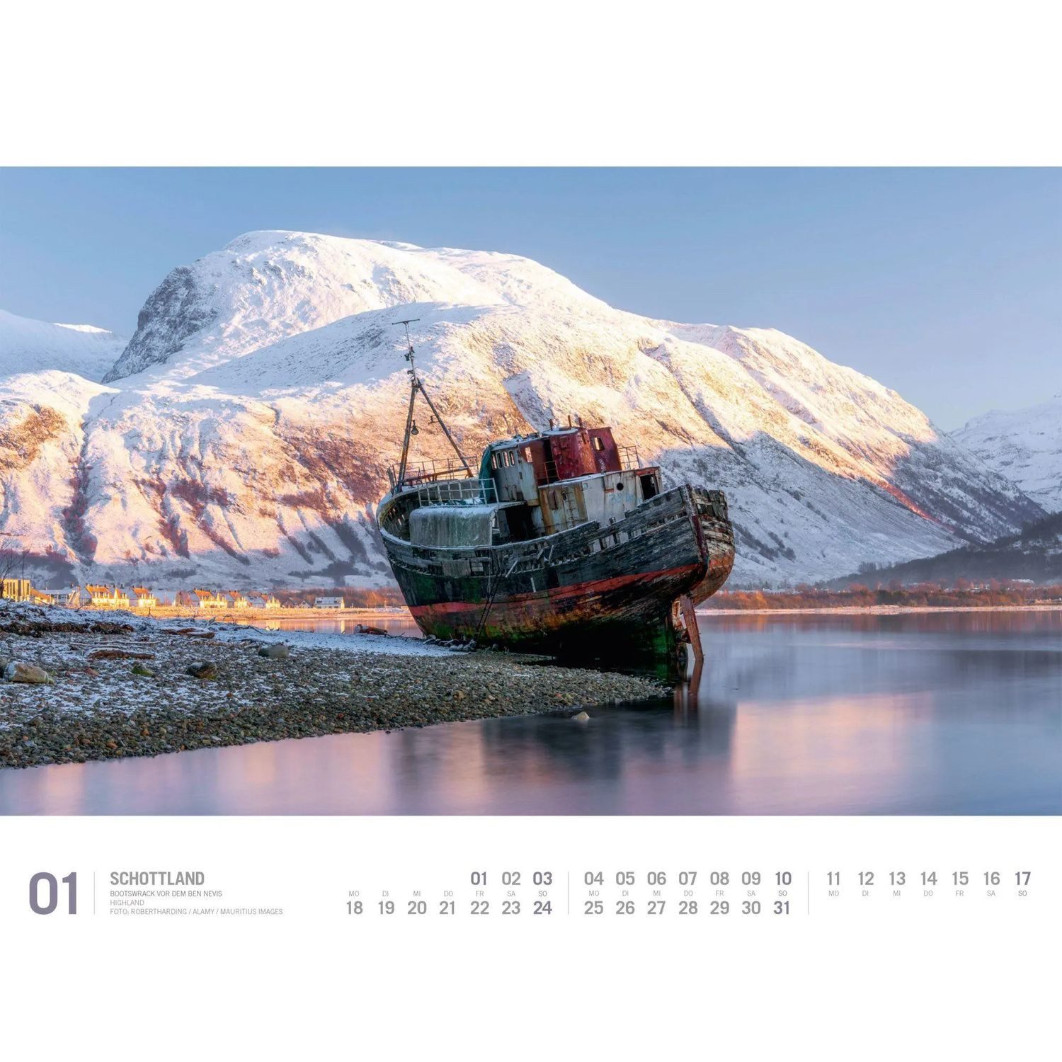 Ackermann Wandkalender Schottland Kalender 2027, Unterwegs zwischen Highlands und Hebriden