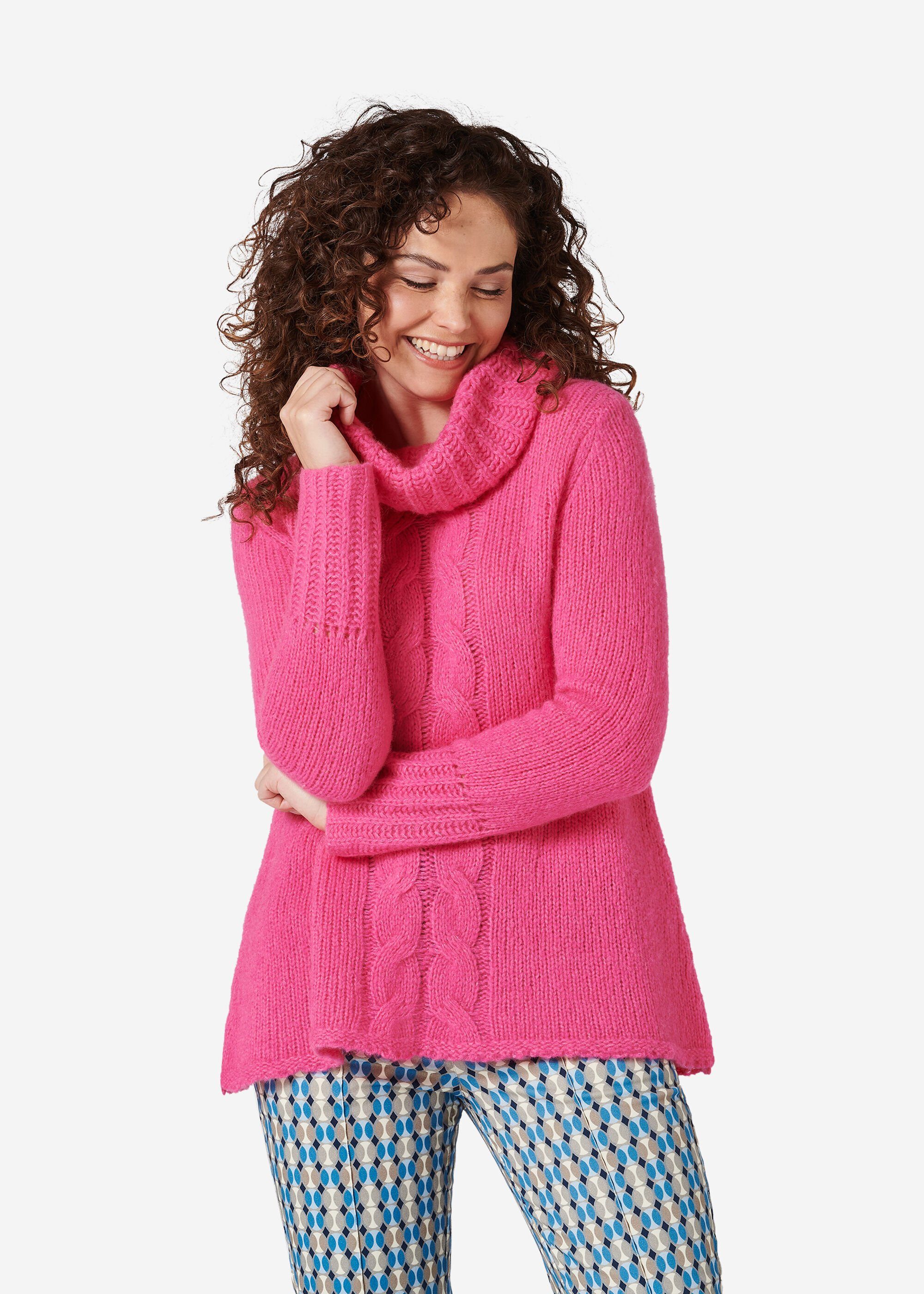 eve in paradise Stehkragenpullover Larissa im leichtem OversizeSchnitt