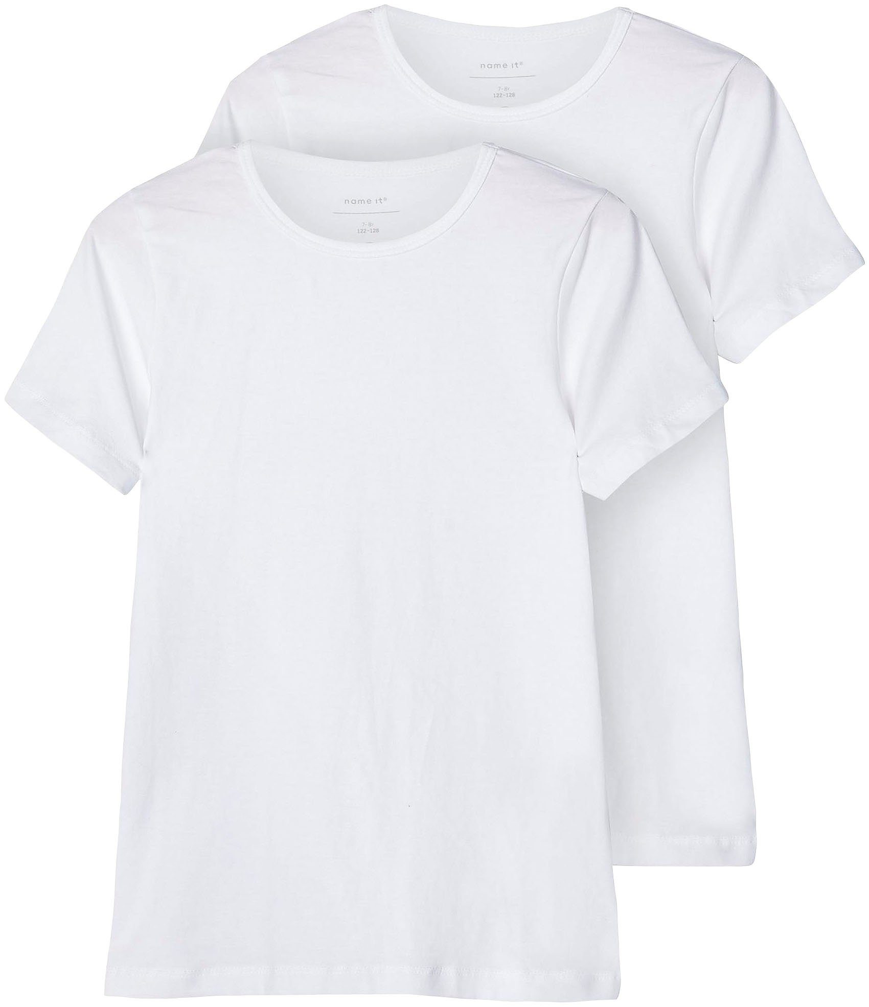 Name It T-Shirt NKMT-SHIRT SLIM 2P NOOS (Packung, 2-tlg., 2er-Pack)