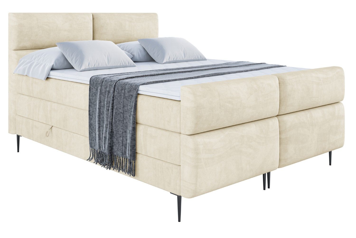 ALTDECOR Boxspringbett BOXI3-F-Z KING (Multipocket-Matratze H4, günstig online kaufen