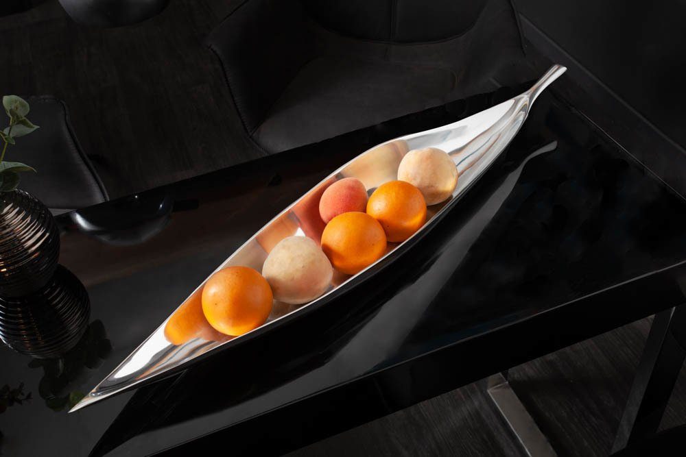 riess-ambiente Dekoschale SILVER LEAF 80cm silber, günstig online kaufen