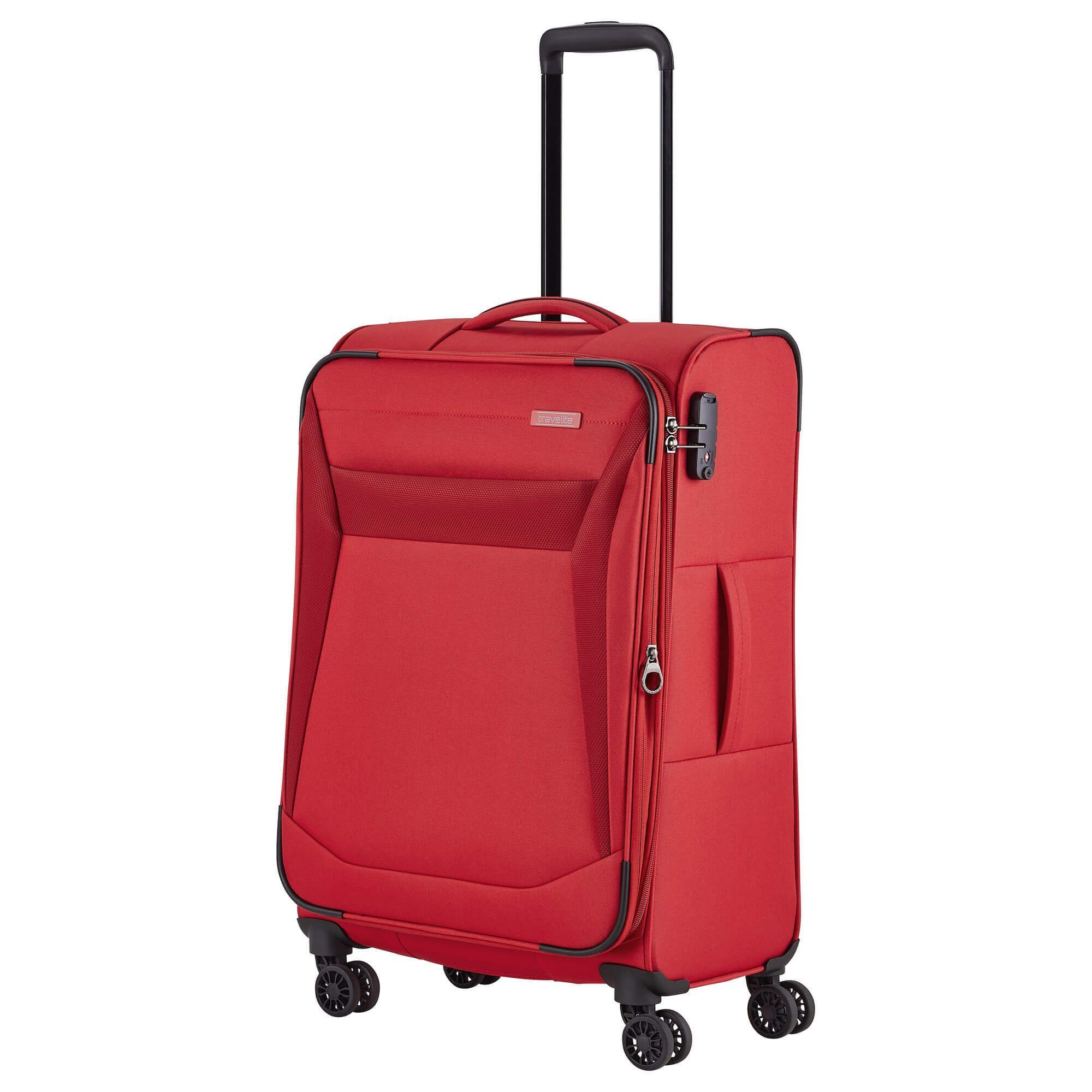 travelite Trolley Chios - 4-Rollen-Trolley 67 erw., 4 cm M Rollen rot