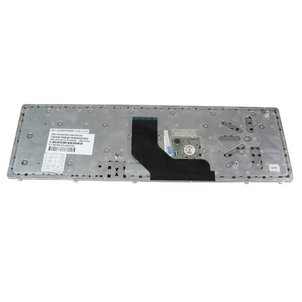 Trade-Shop Ersatz passend für HP 686318-001, 701986-001, 701987-061, 641179-001 Tastatur (Tasten: Deutsch, QWERTZ / Farbe: Silber, Schwarz / mit Trackpoint)