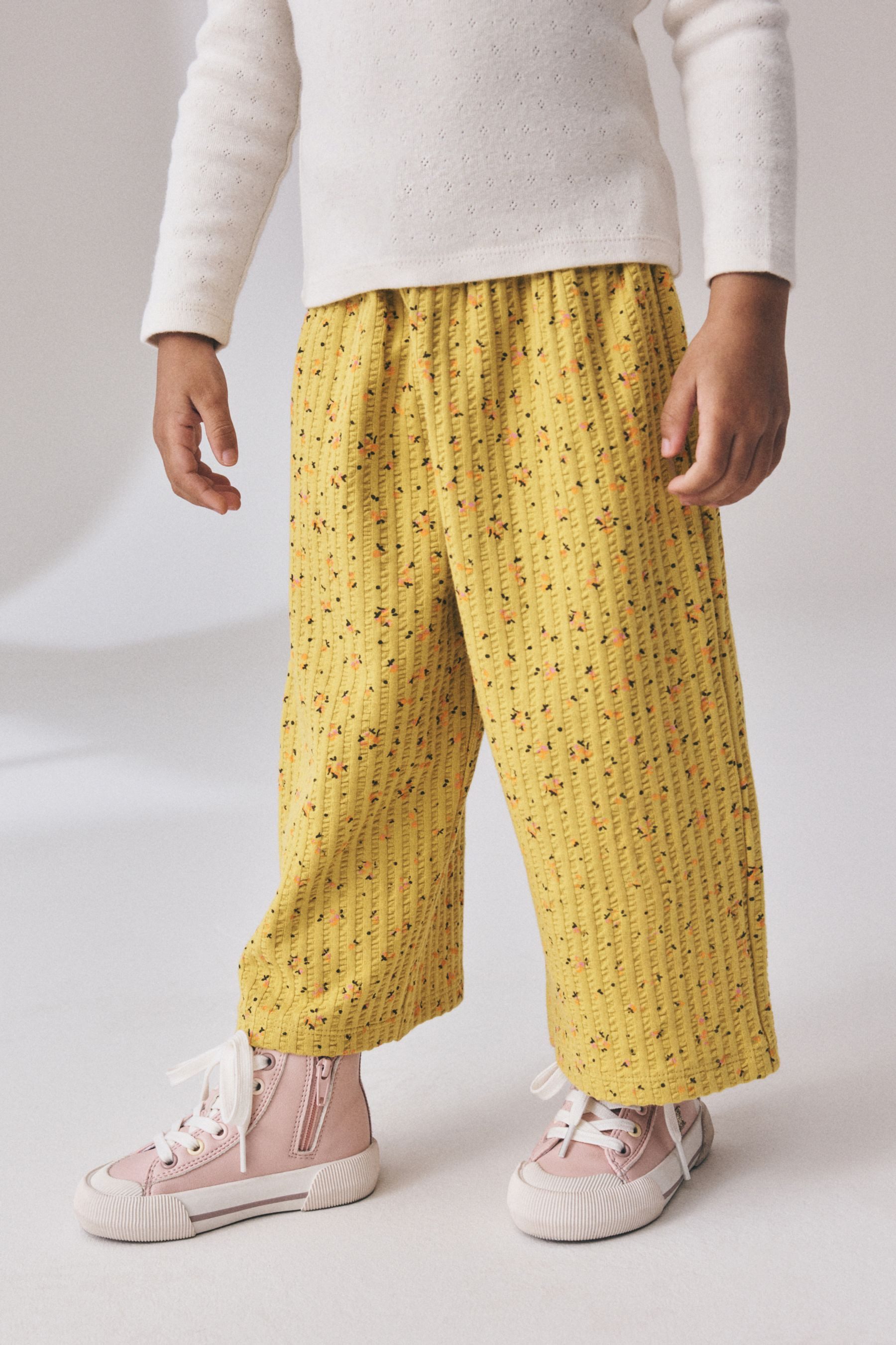 Next Palazzohose Strukturierte Hose mit weitem Bein (1-tlg)